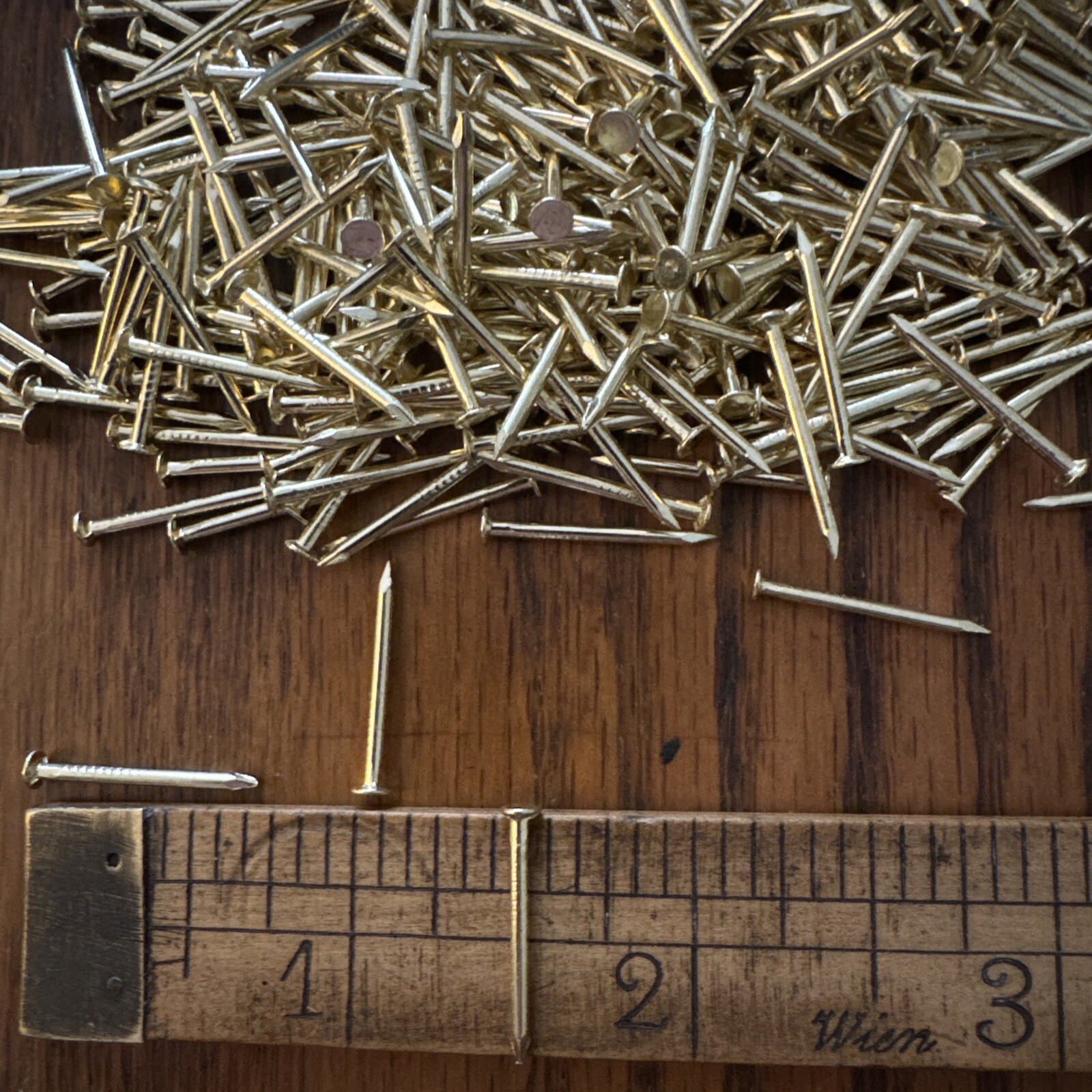 # 17 X 3/4” Nails Brass Plated Weather Strip 2.5 Oz. Package Free Shipping