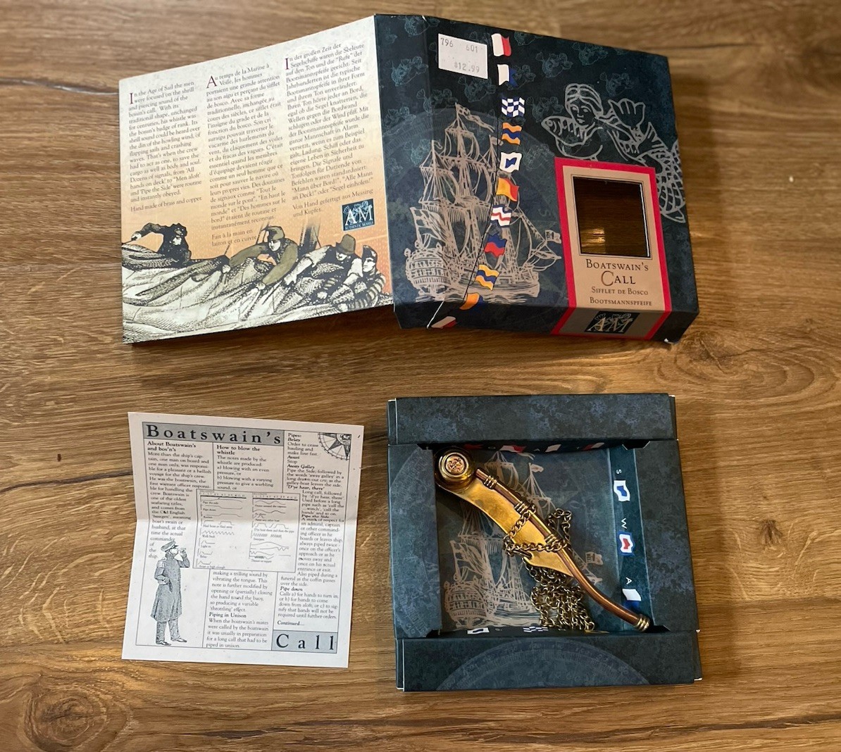 Boatswain’s Whistle Brass Sifflet De Bosco Bootsmannspfeif, Hand Made Bosun Call