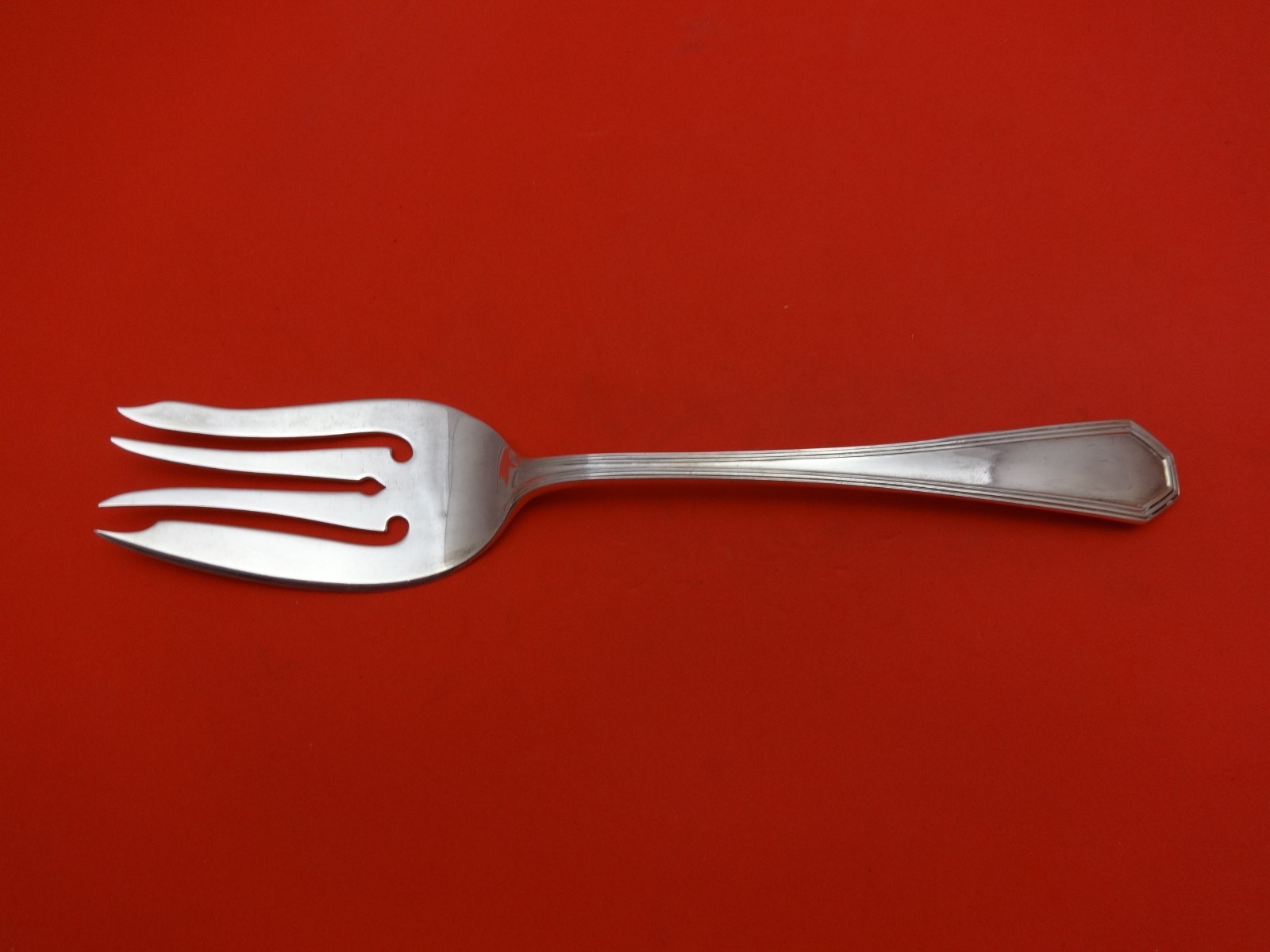 Queen Anne Plain by Dominick and Haff Sterling Silver Cold Meat Fork 8 1/2″
