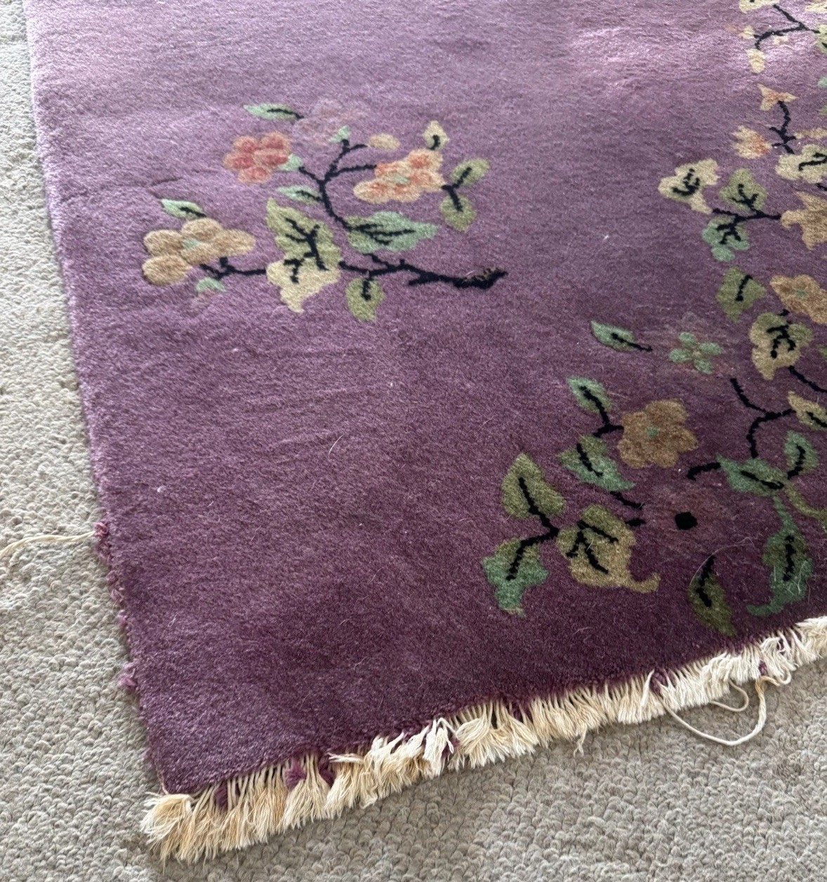 Ci 1920’s ANTIQUE ART DECO CHINESE WALTER NICHOLS RUG 3 X 4.75 HEALTHY EVEN PILE