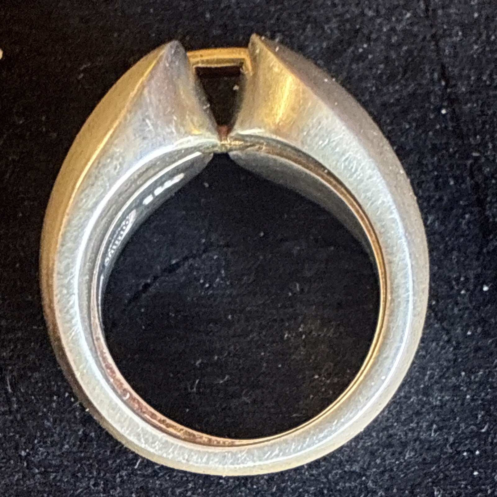 Georg Jensen Sterling Silver Ring With Gold Accent No 311 Sz 5.5