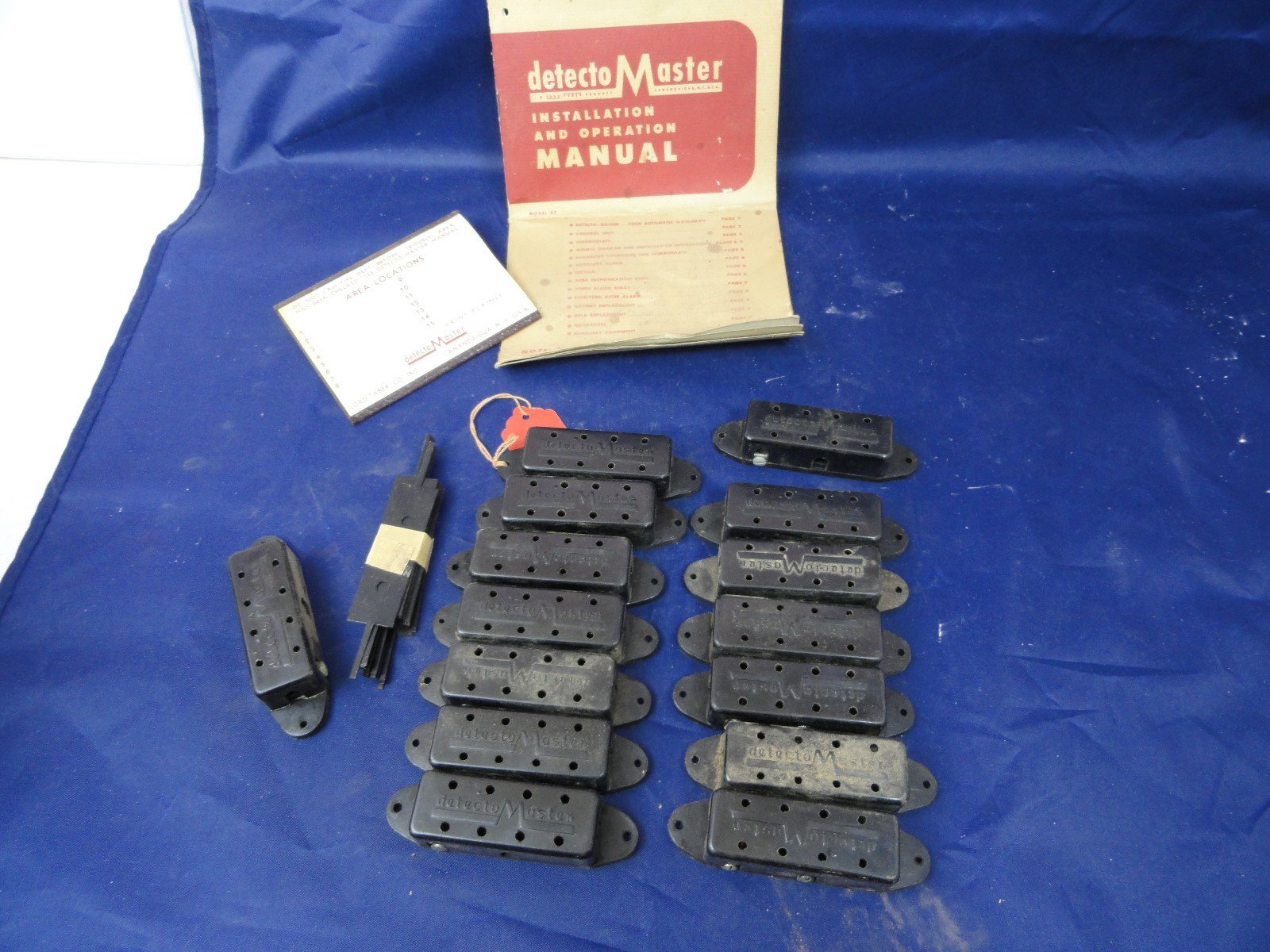 Vintage Fire Alarm Detecto Master Lord Taber Co. NY Thermostats Watchman Parts