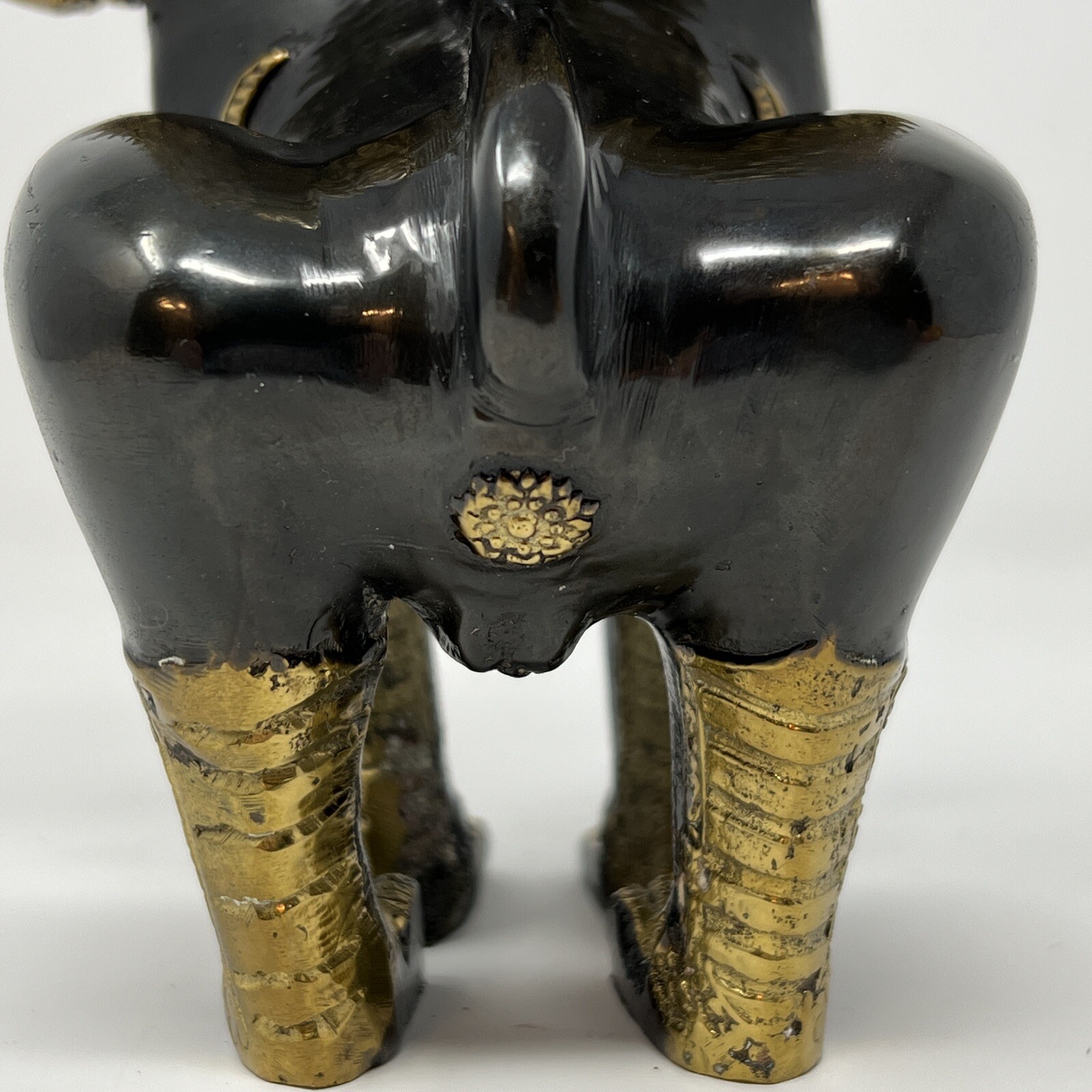 Antique Solid Bronze Khmer Statues. Temple Guardian Lion/Dogs known as ‘Singha’.