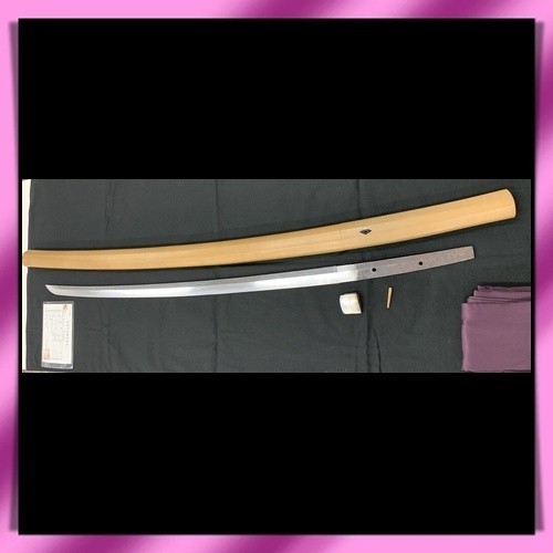 KATANA 刀 “ Yoshikuni ” 上野守 吉國 Japanese Real Sword 68.0 cm Shirasaya w/ sword bag