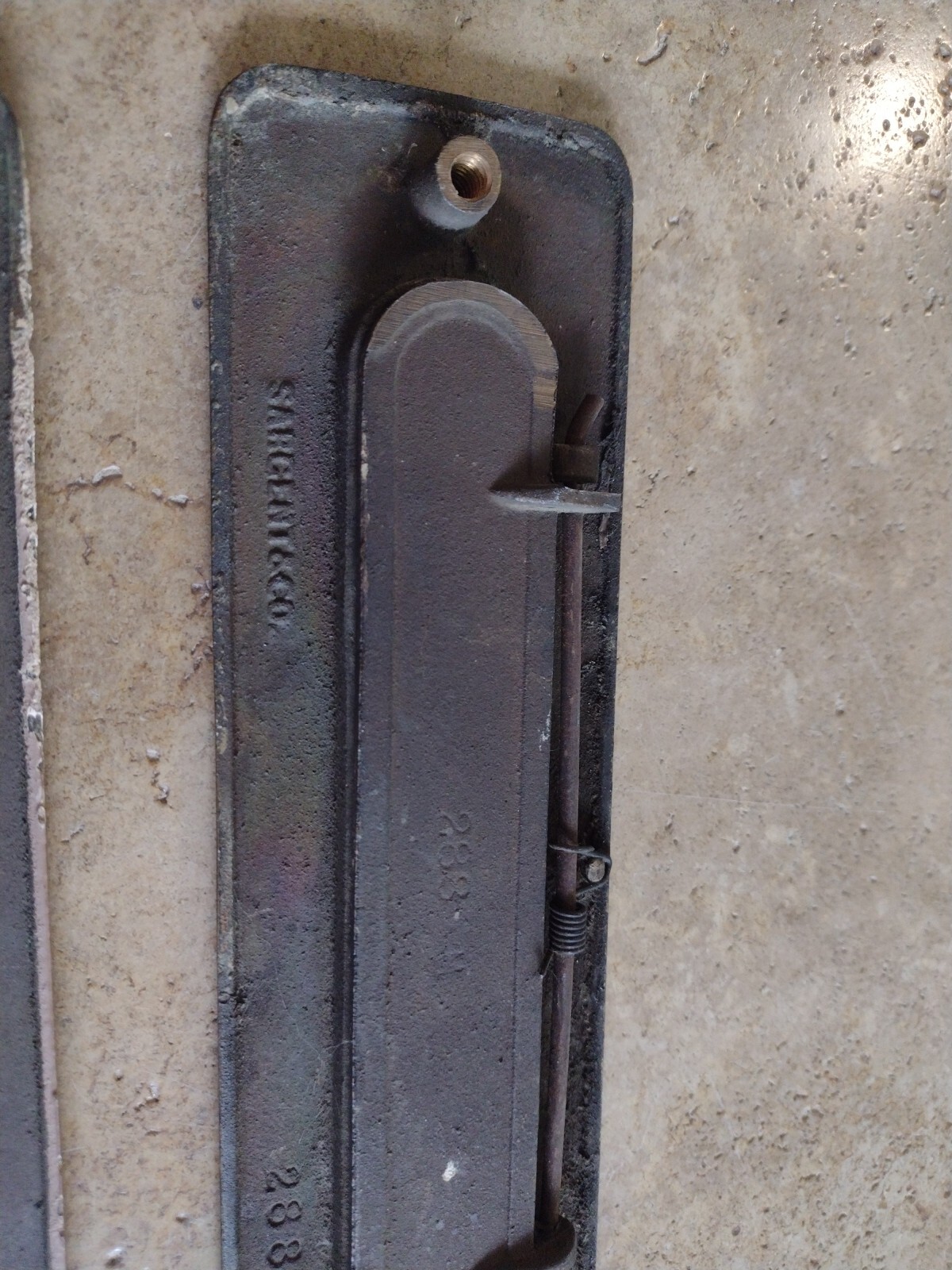 Vintage Sargent And Co. Brass Door Letter Slot Plate # 288M