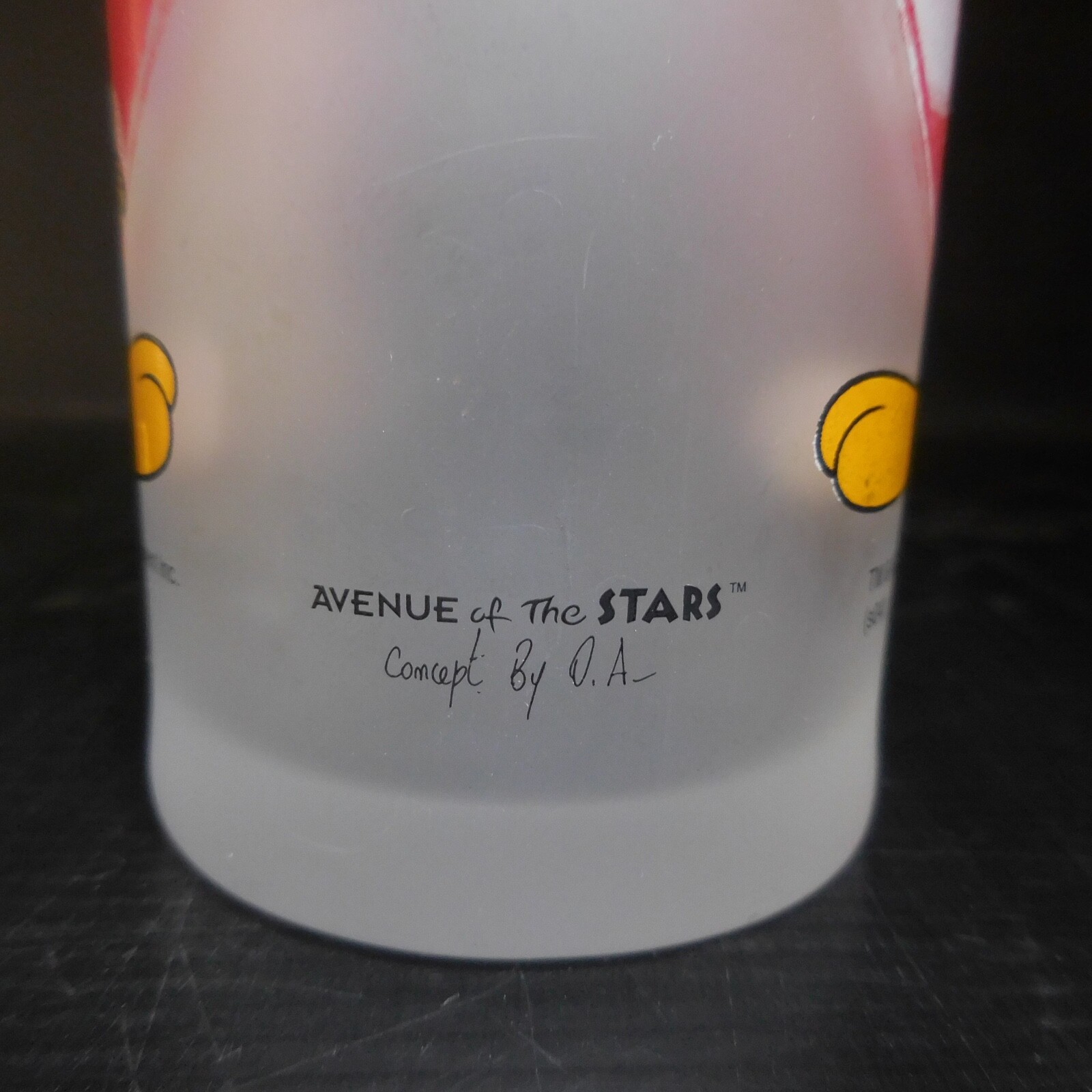 N23.270 Art Deco Table Glass Warner Bros Titi White Opaque But Yes I Love You