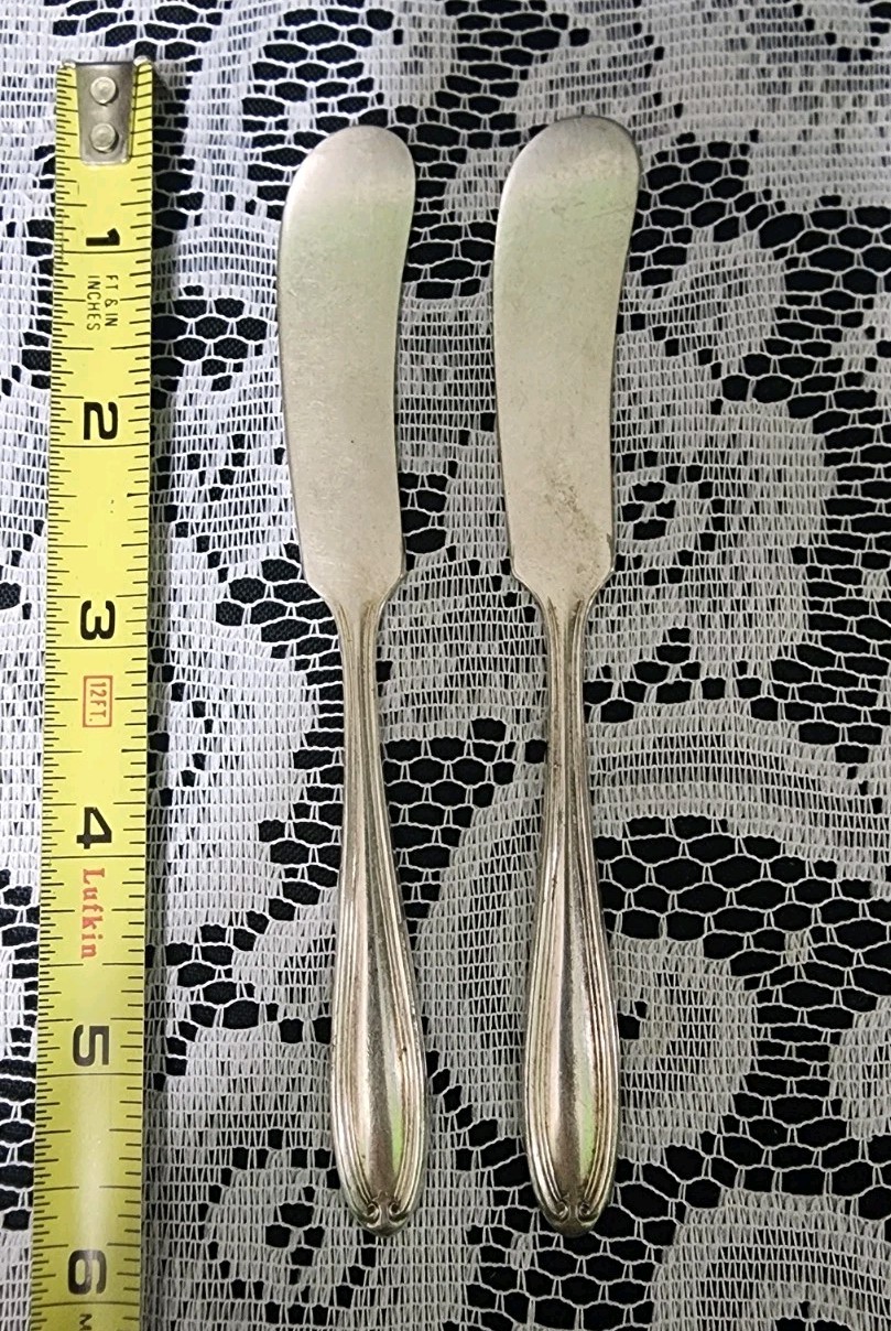 LOT OF 2 SL & GH R c1929 COMMODORE/ PALMER/ YORK SILVERPLATED BUTTER SPREADERS🧈