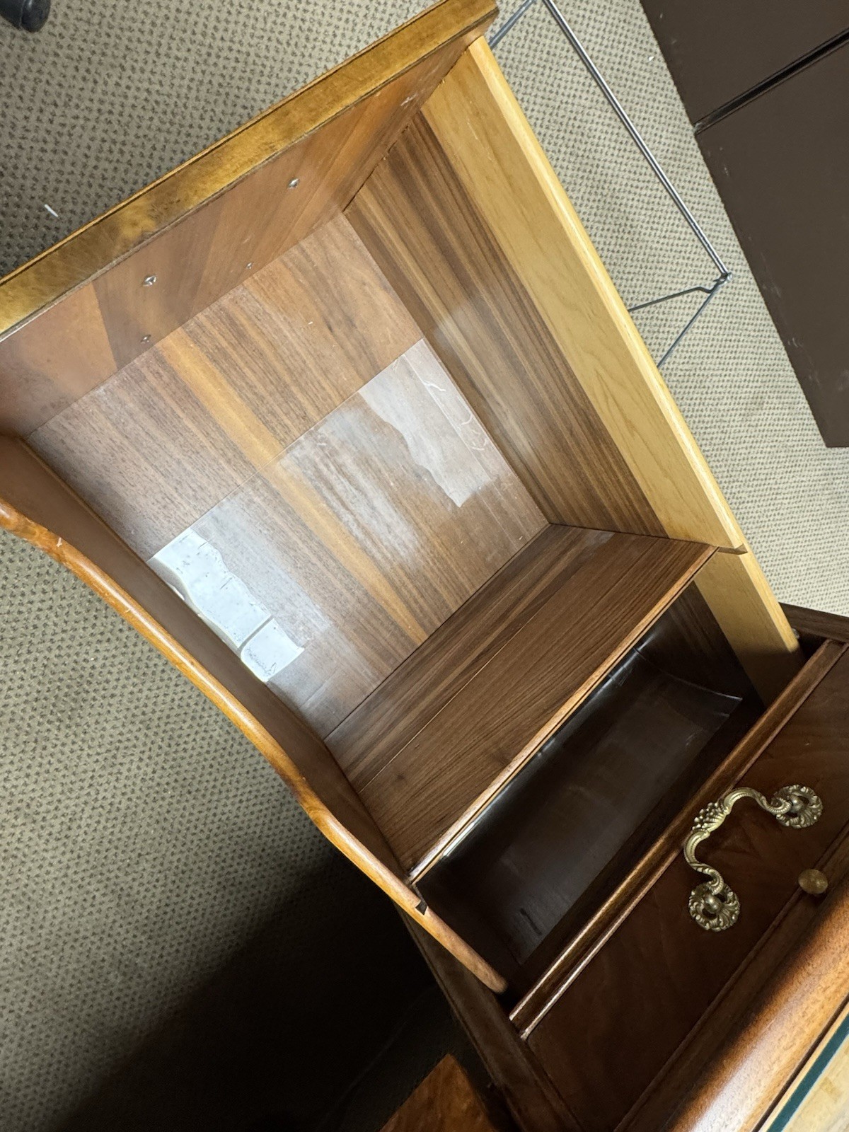 Antique ALL WALNUT 1915’s Era National Brand Banker’s Executive Business Desk