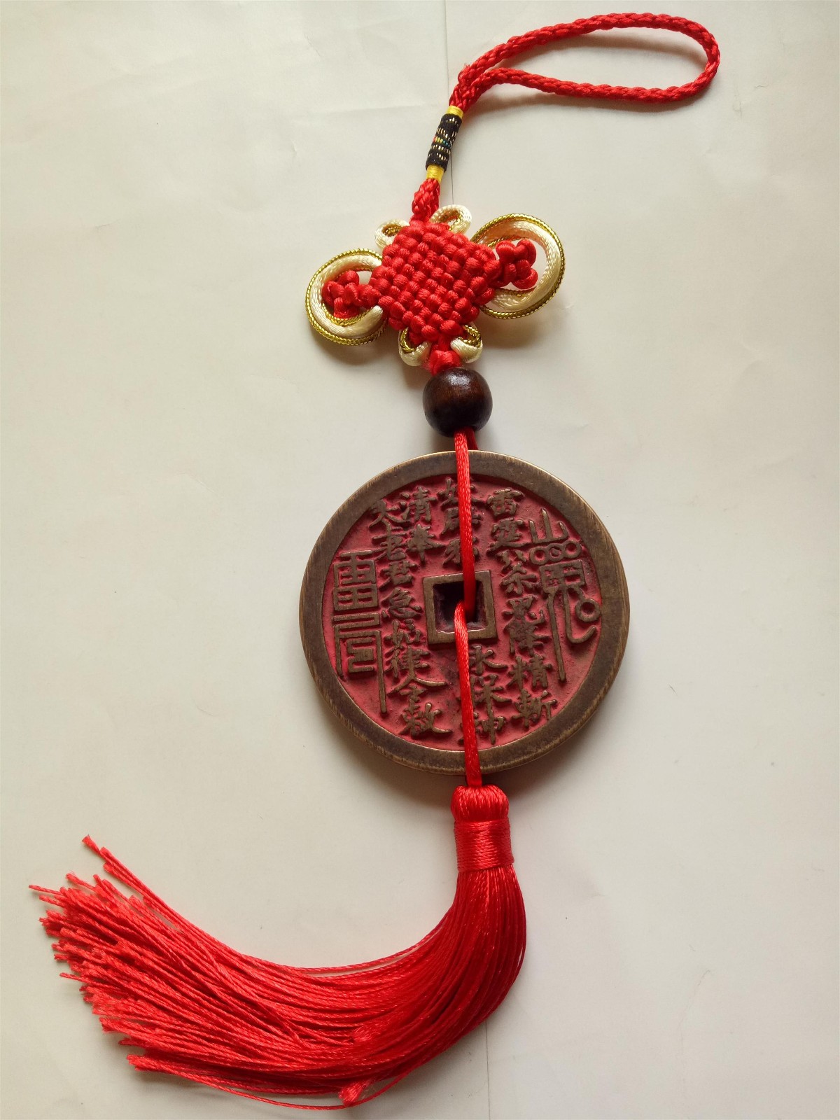 Collect China Old Dynasty FengShui Bronze Statue Diameter:65mm Thickness:6mm