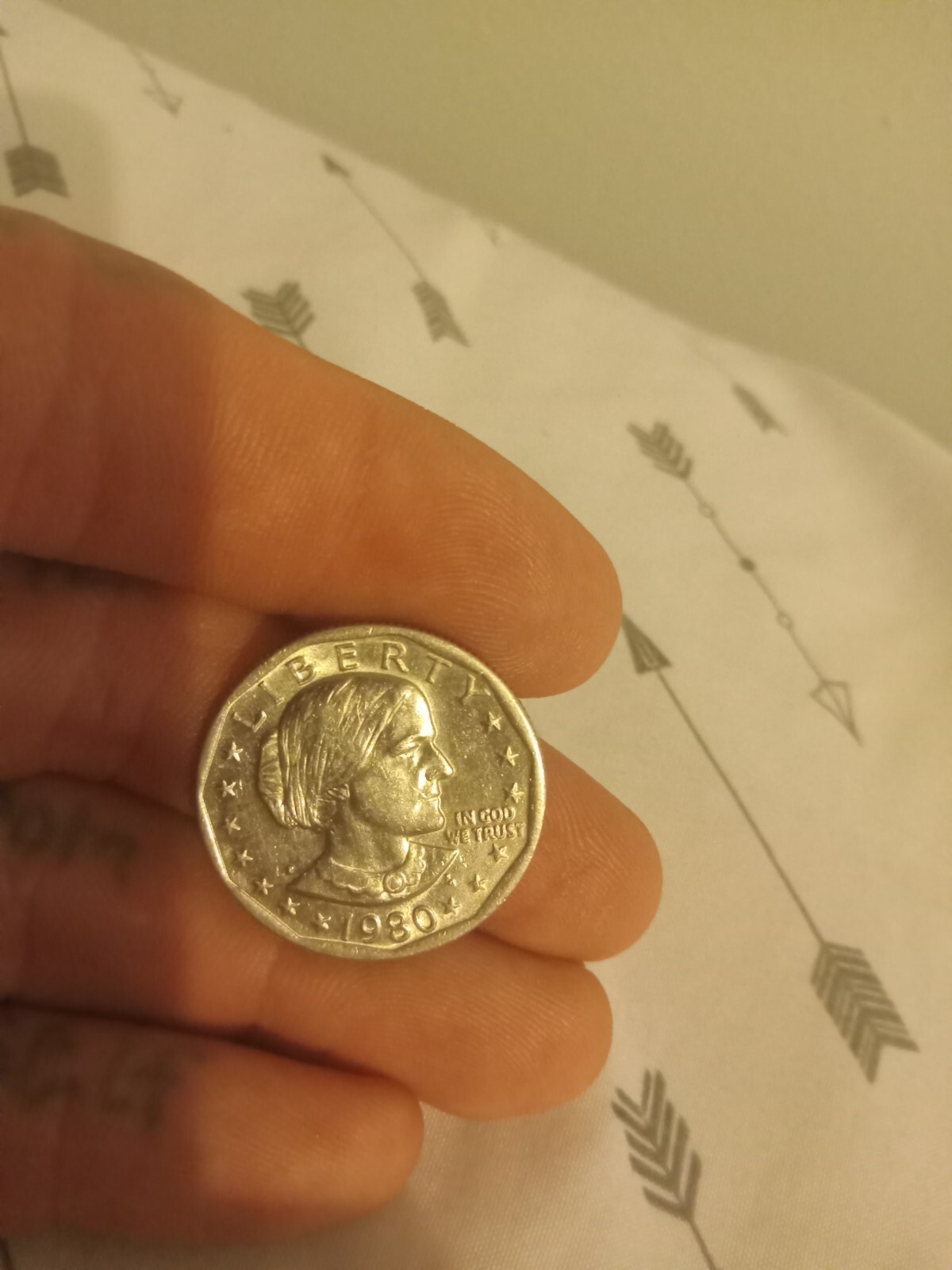 1980 Susan b Anthony big rim Closed Date eagle n back   
