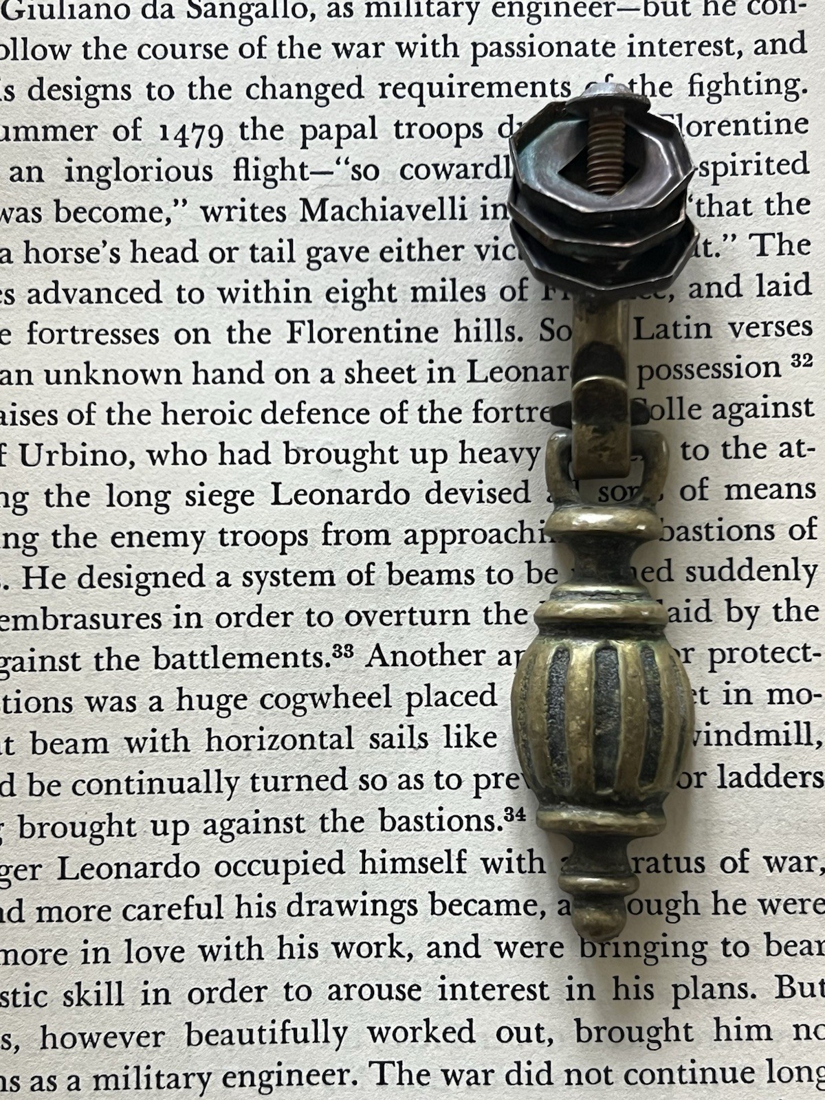 Single Vintage Brass Dangle-style Drawer Pull