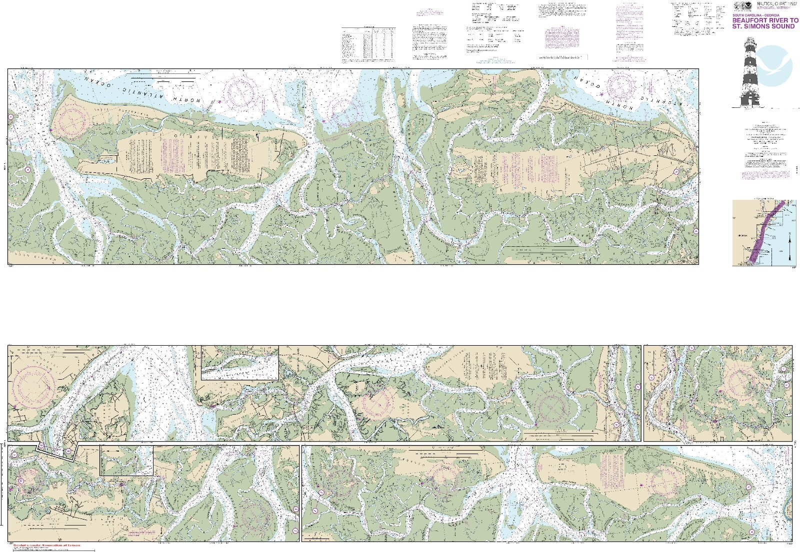Intracoastal Waterway Beaufort River to St. Simons Sound, SC – 2023 Nautical