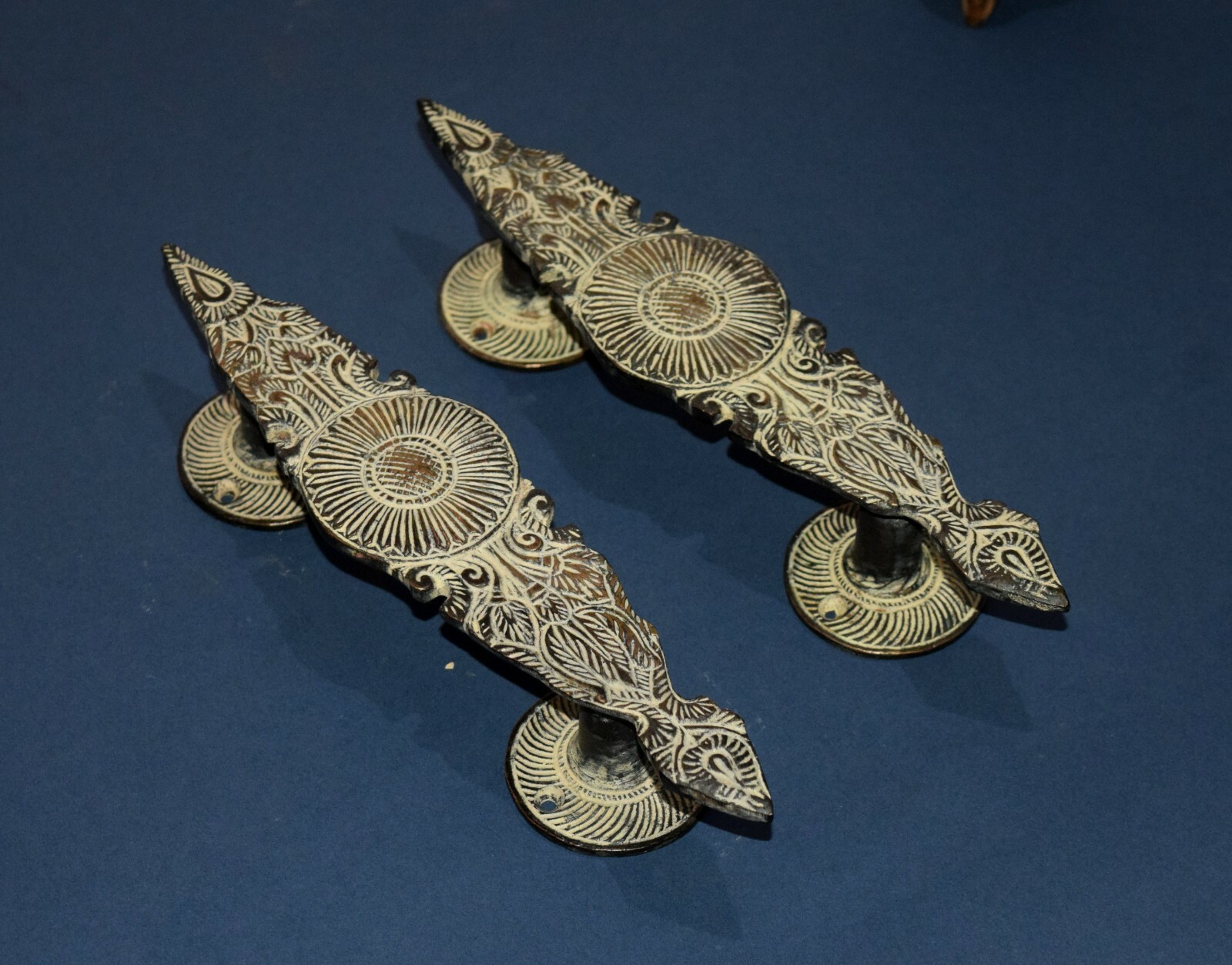 Sunflower Design Antique Door Puller Souvenir Brass Florets Cabinet Handle HK218