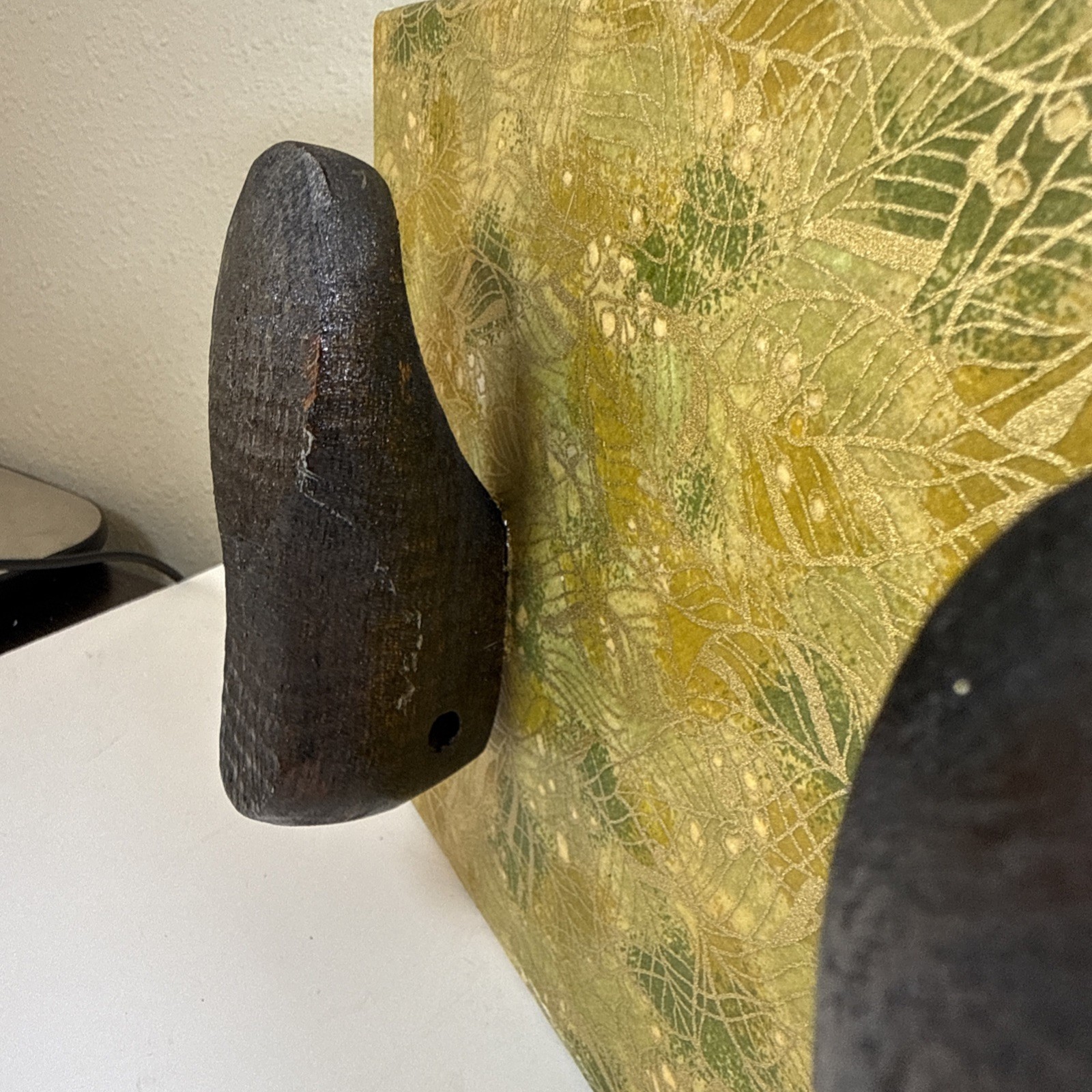 Vintage Wooden Shoe Last Wall Rack Hook Coat Hanger Hand Made Folk Art 19×7”