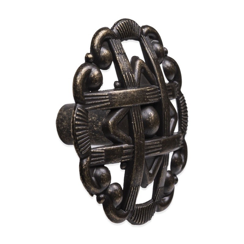 Antique Brass Weave Knobs Set of 10 Cabinet Hardware Easy Installation Zinc New