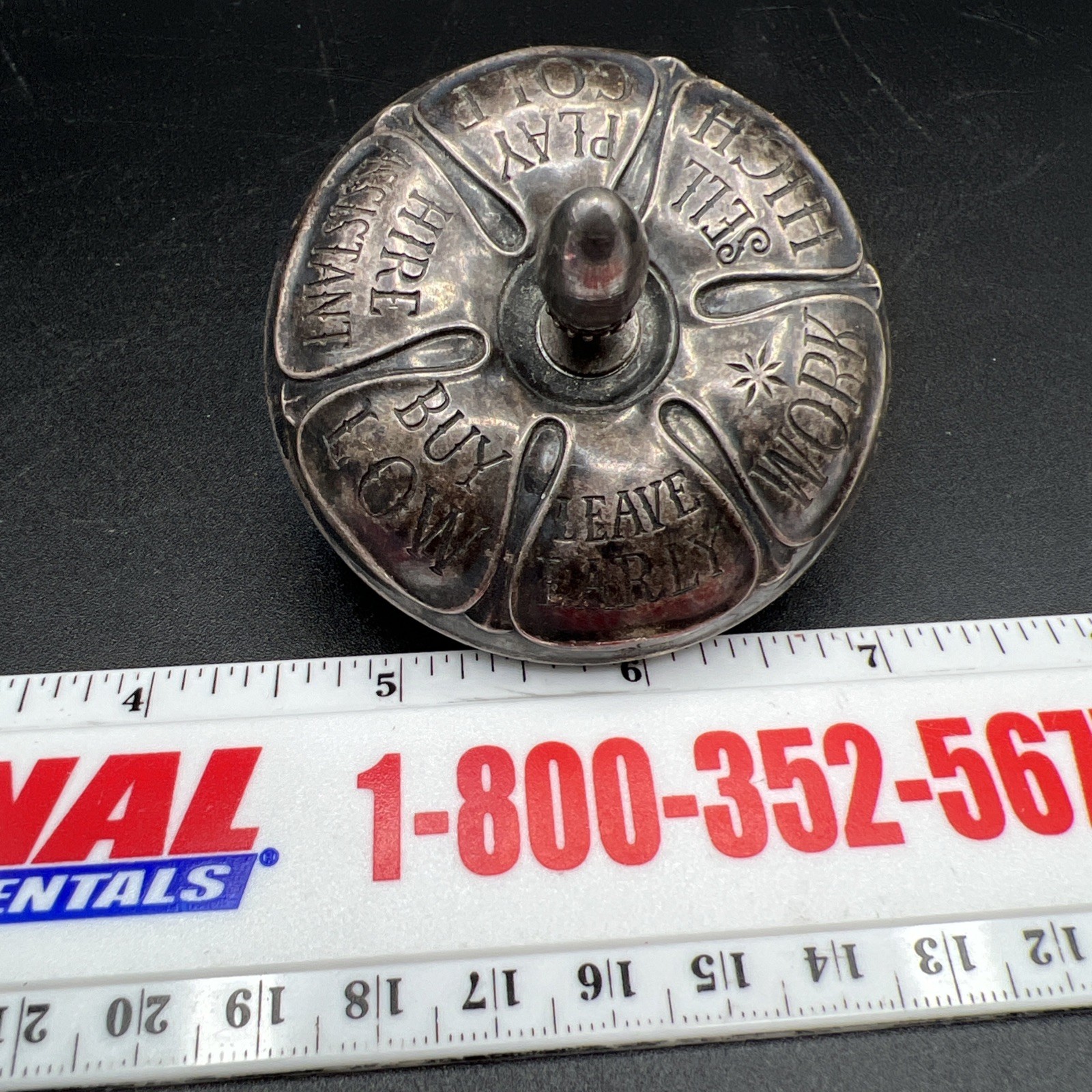 Gorham Sterling Silver Executive Decision Maker Spinning Paperweight Model 50
