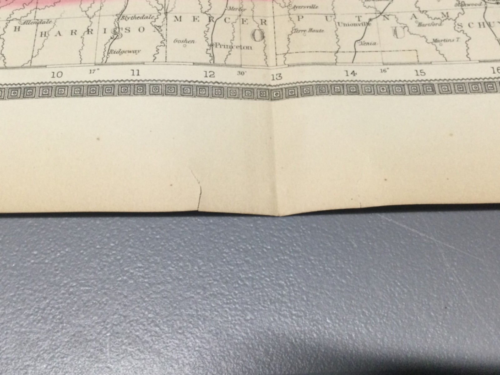 1889 IOWA Railroad & County Colored Map by William Bradley ~18×26”