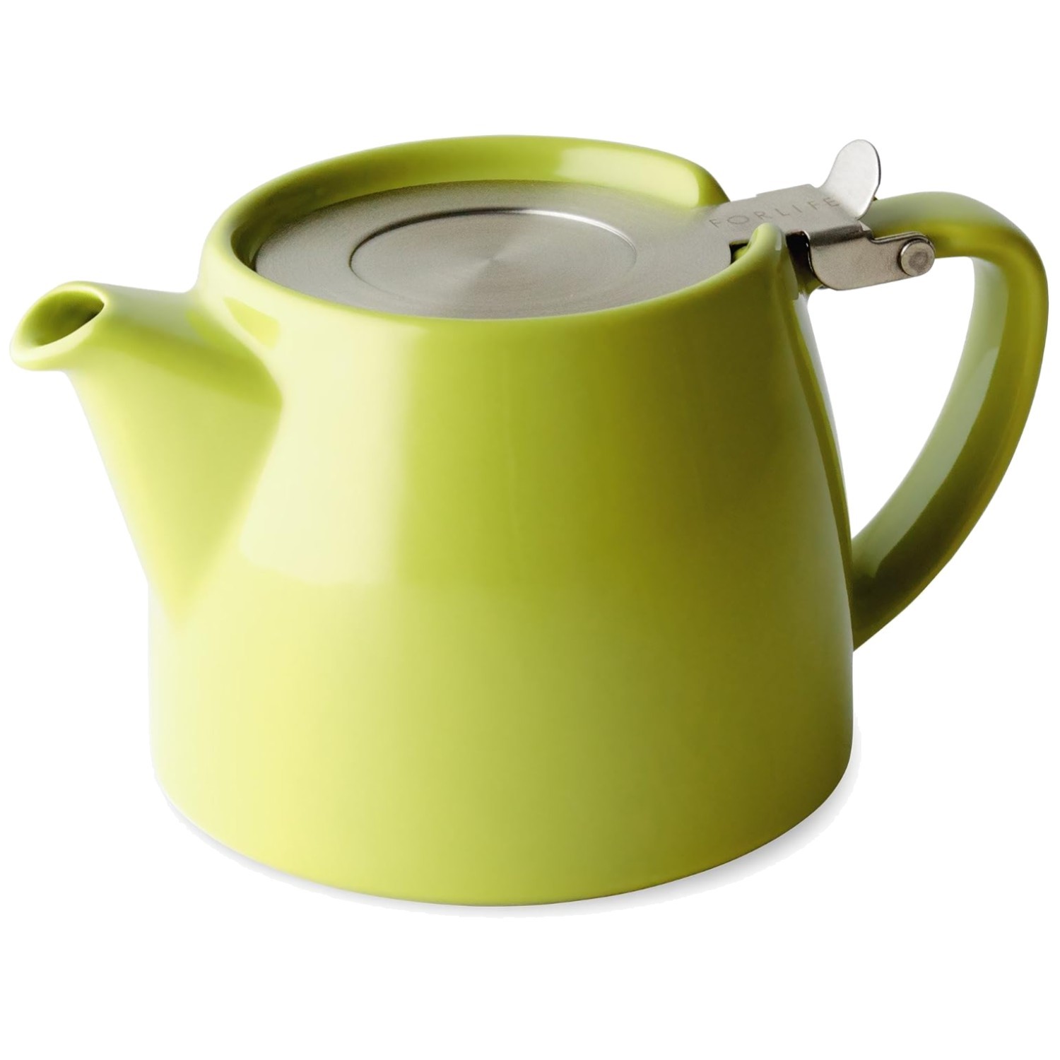 18oz Lime Teapot – Stackable Design, Stainless Steel Infuser