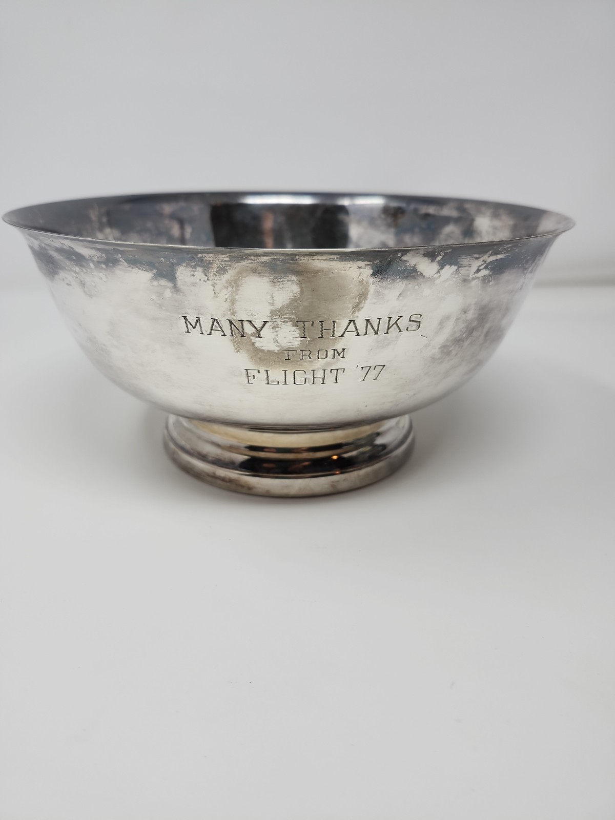 Vintage Gorham 9 Inch Silver Plated YC781 Footed Bowl Thanks From Flight 77