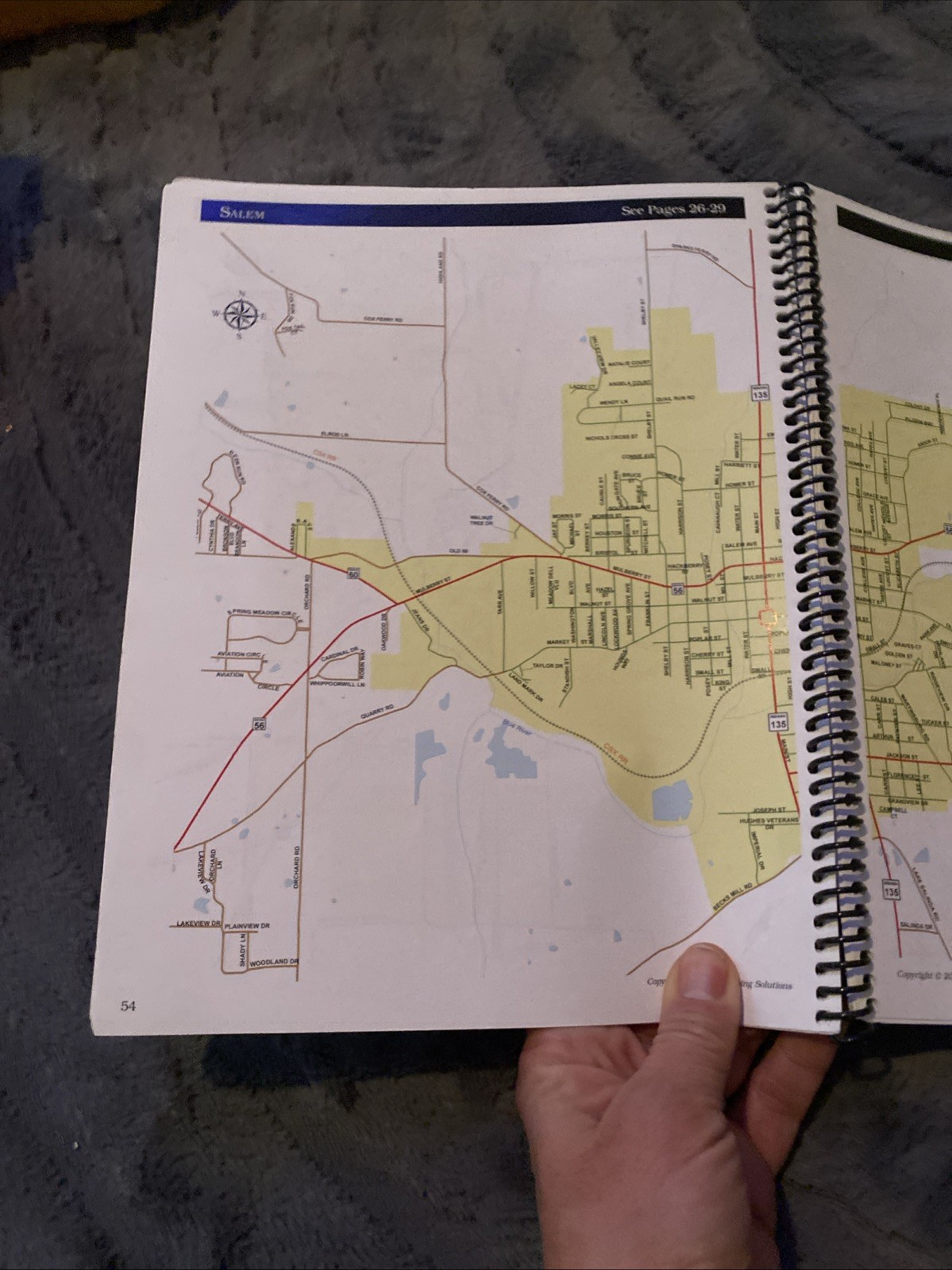 2007 Plat Map ~ WASHINGTON COUNTY, INDIANA – SALEM – MARTINSBURGH