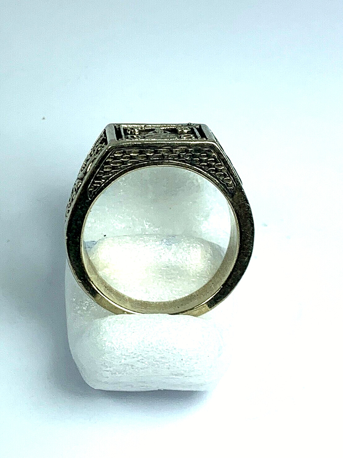 SIZE 10.5 US. REAL B. E. 2524 ALPACA BUDDHA NANG KWAK LP RUAY RING THAI AMULET
