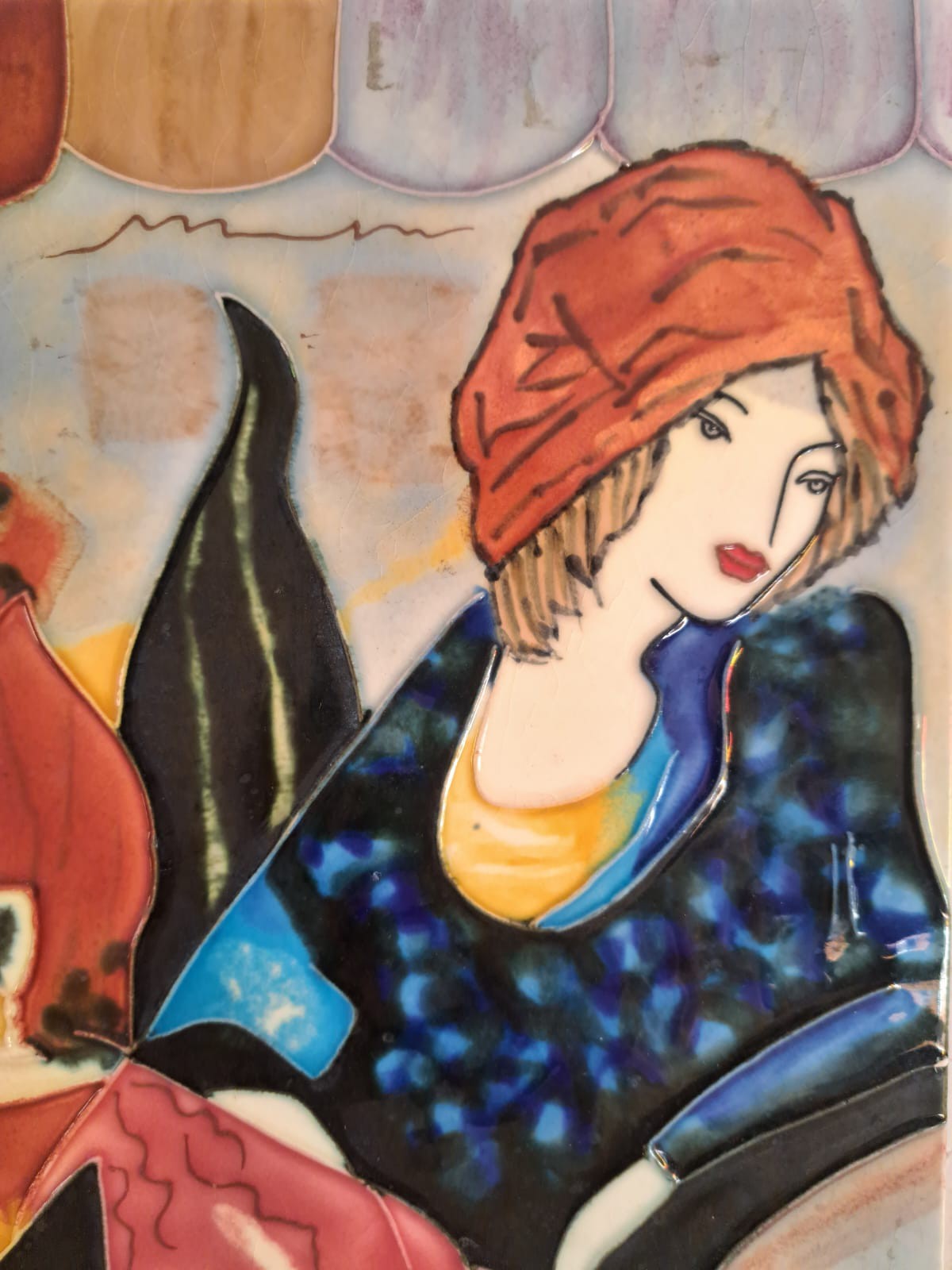 Art Nouveau Decorative Wall Tile