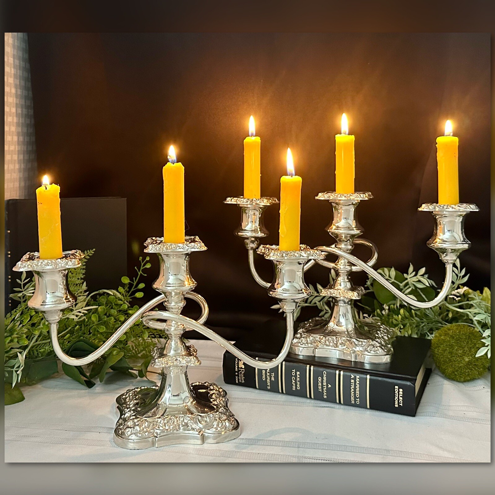 Silver Plated Candelabras Benedict Proctor Art Nouveau Styled Candlesticks
