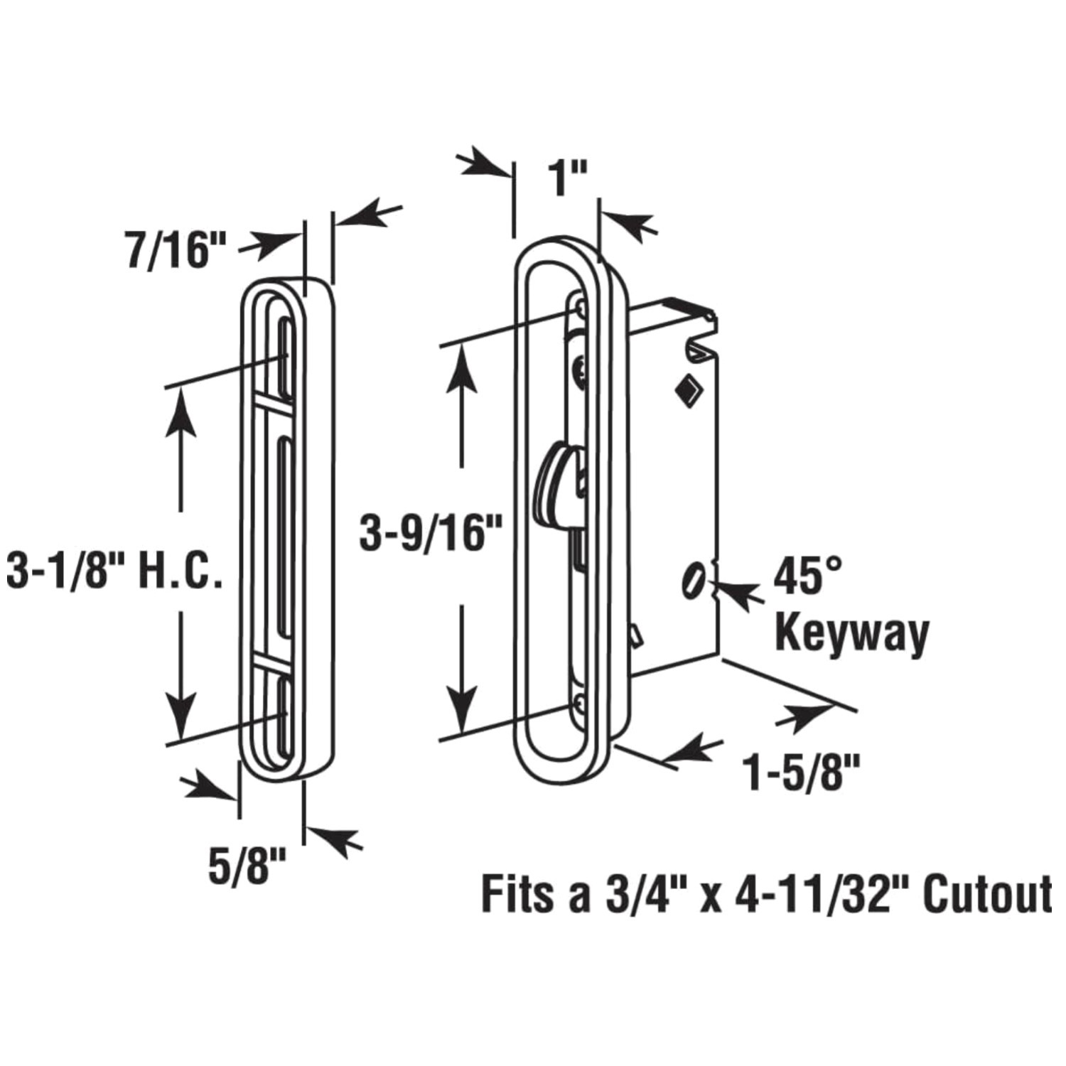 Diecast Steel Mortise Lock and Keeper