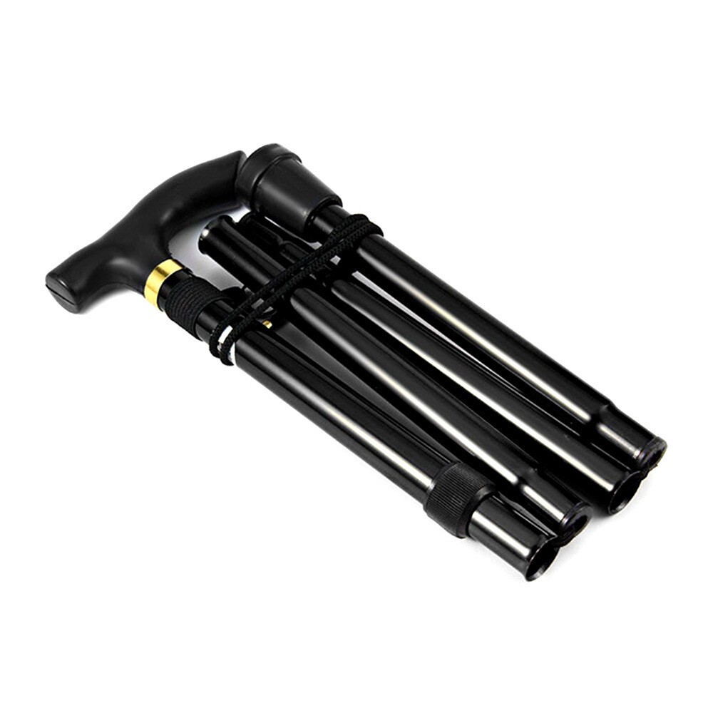Adjustable Folding Walking Cane Lightweight With Wrist Strap Non-Slip Rubber Tip