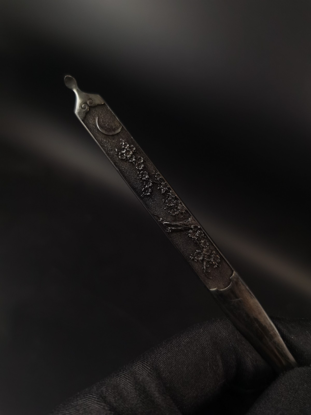 Japanese Type Mon and Cherry Blossoms Kogai for Wakzaishi and Tanto, Y160