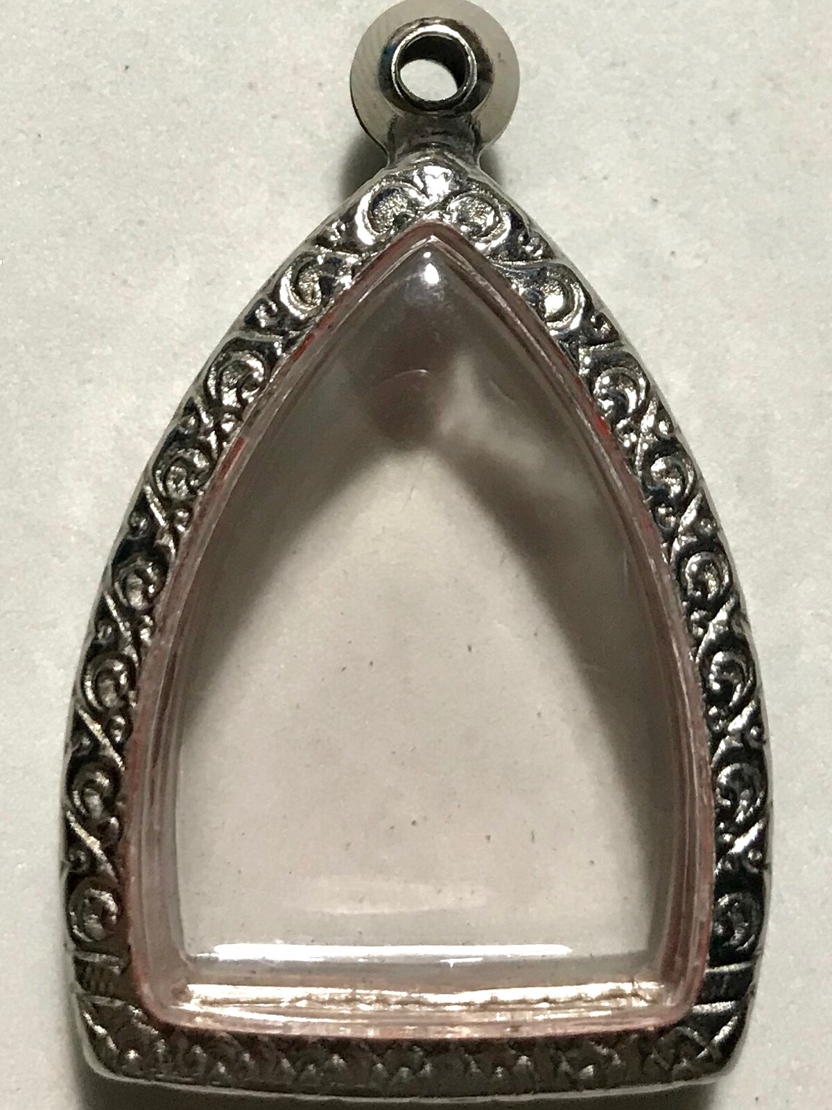 STAINLESS STEEL CASE/CASING AMULET PHRA LP THAI BUDDHA PENDANT C26 h3.5 w2.7 cm