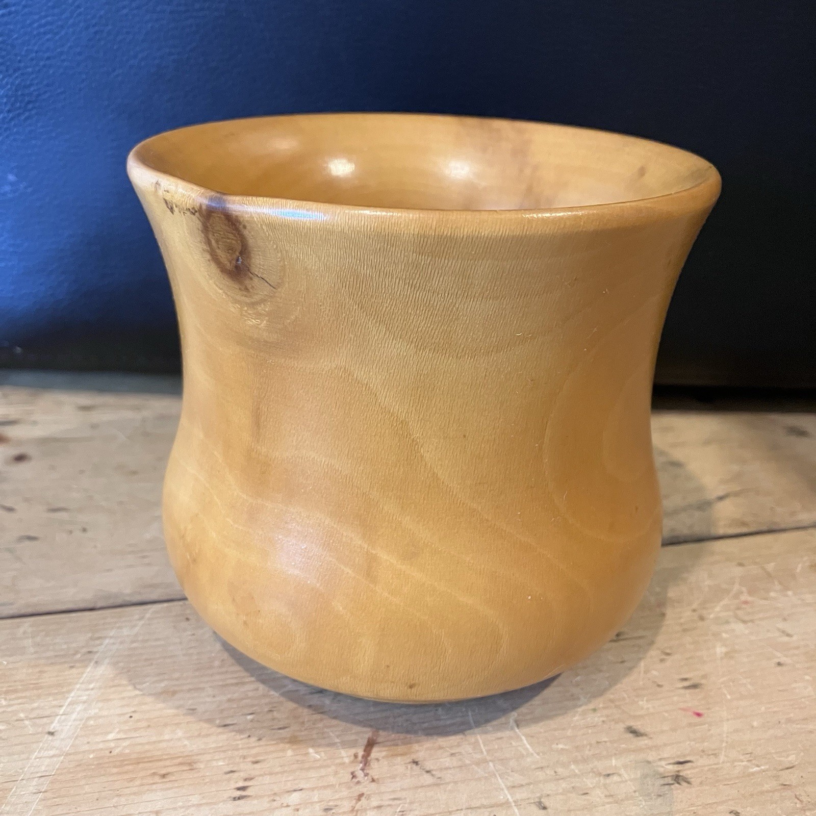 Wooden Turned Treen Pot By Harry Brown Australia 4.5” Dia 4.5” Tall