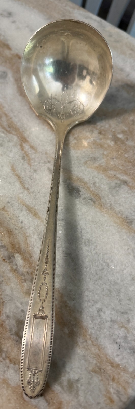 Solid Soup Ladle Grosvenor Silverplate, 1921 by Oneida Silver 11″