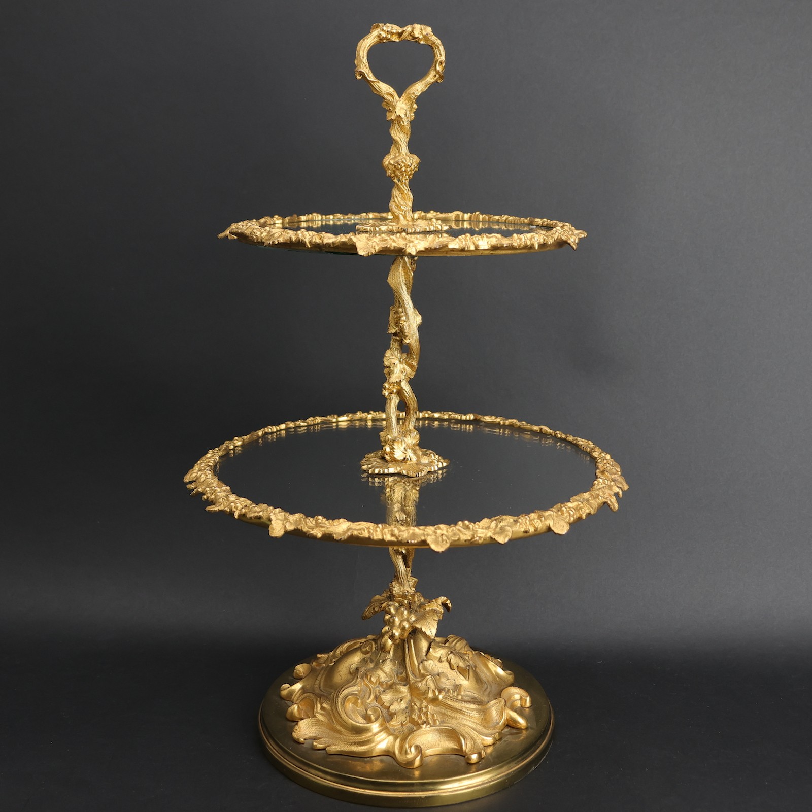 Elkington Mason & Co 1843 Victorian Gilt Bronze Tiered Gilt Bronze Dessert Stand