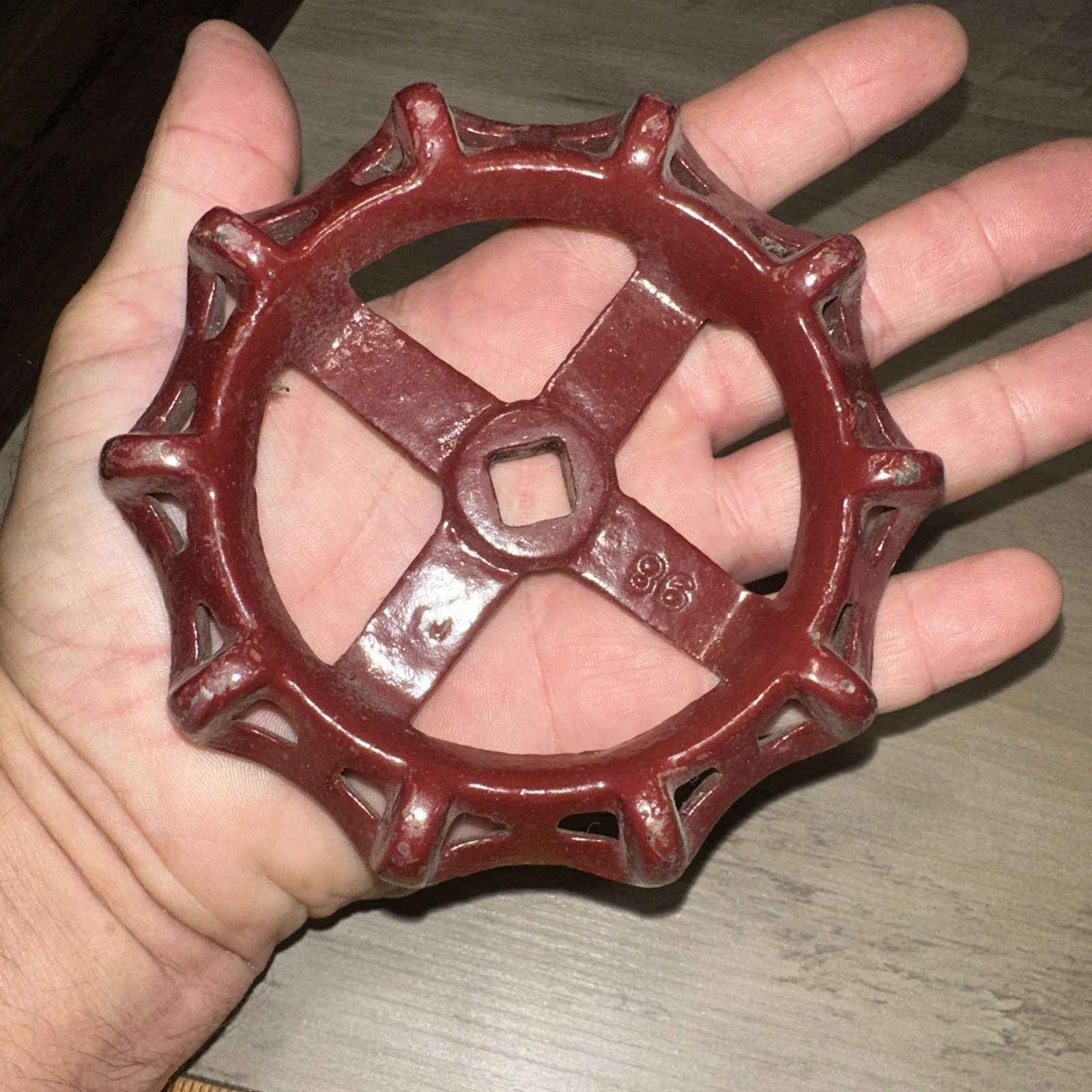 Vintage Industrial Cast-iron Valve Wheel Handle From Old Mill Legit 4.5 inch