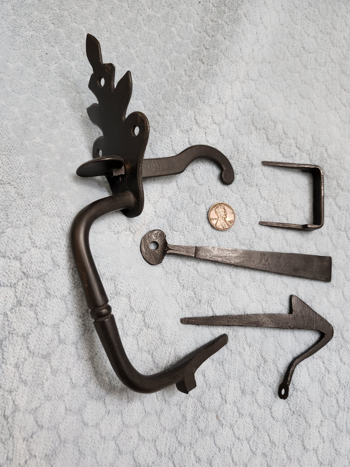 Suffolk Fancy Thumb Latch Restored Wrought Iron Complete