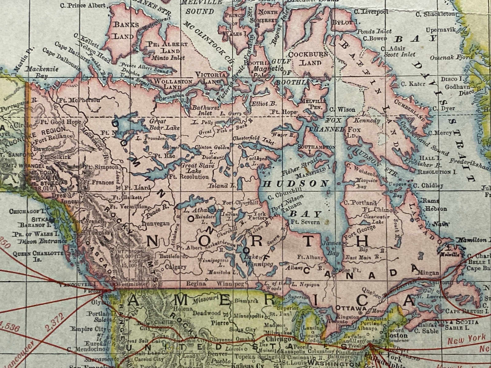 Large Format 1905 COLOR Rand McNally Map Atlas Page iv World Atlas