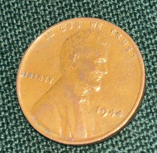 RARE 1944 Wheat Penny No Mint Mark “L” in Liberty On Rim Error Cent BN