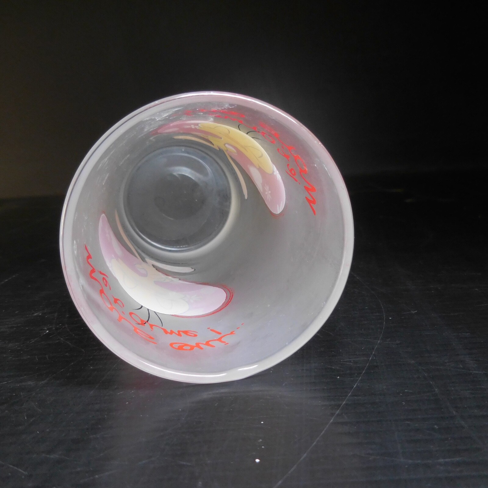 N23.270 Art Deco Table Glass Warner Bros Titi White Opaque But Yes I Love You
