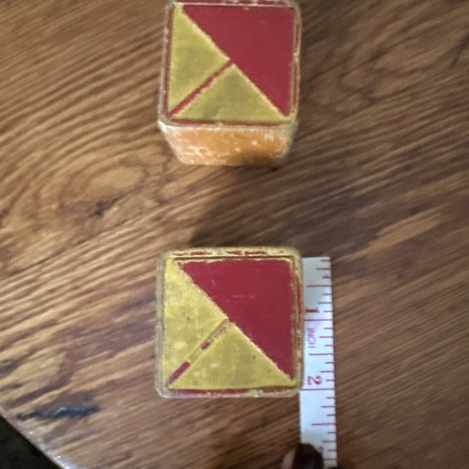 Lot Of 3 Vtg Antique Children Wooden Toy Blocks 1920s Clown Stack Folk Art RARE!