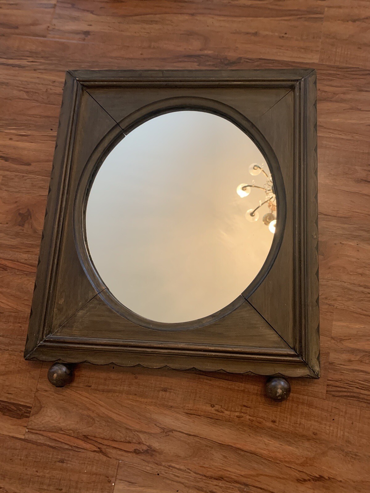 Vintage Davis Cabinet Co. 345 Chest Mirror 17.5” x 21.5” Wooden Framed 1951