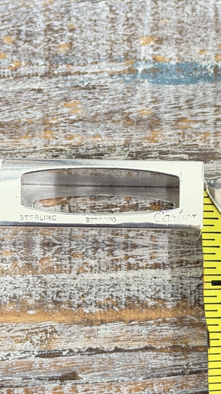 Vintage Cartier Sterling Silver Matchbox Case Holder Monogrammed 4.3cm x 2.8cm