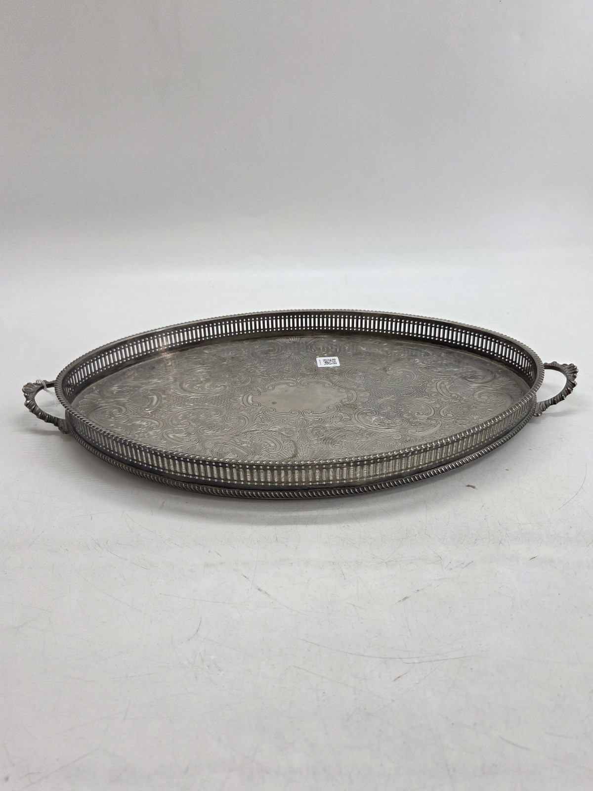 Arthur Price Of England Silver Plate On Copper Serving Tray Decorative