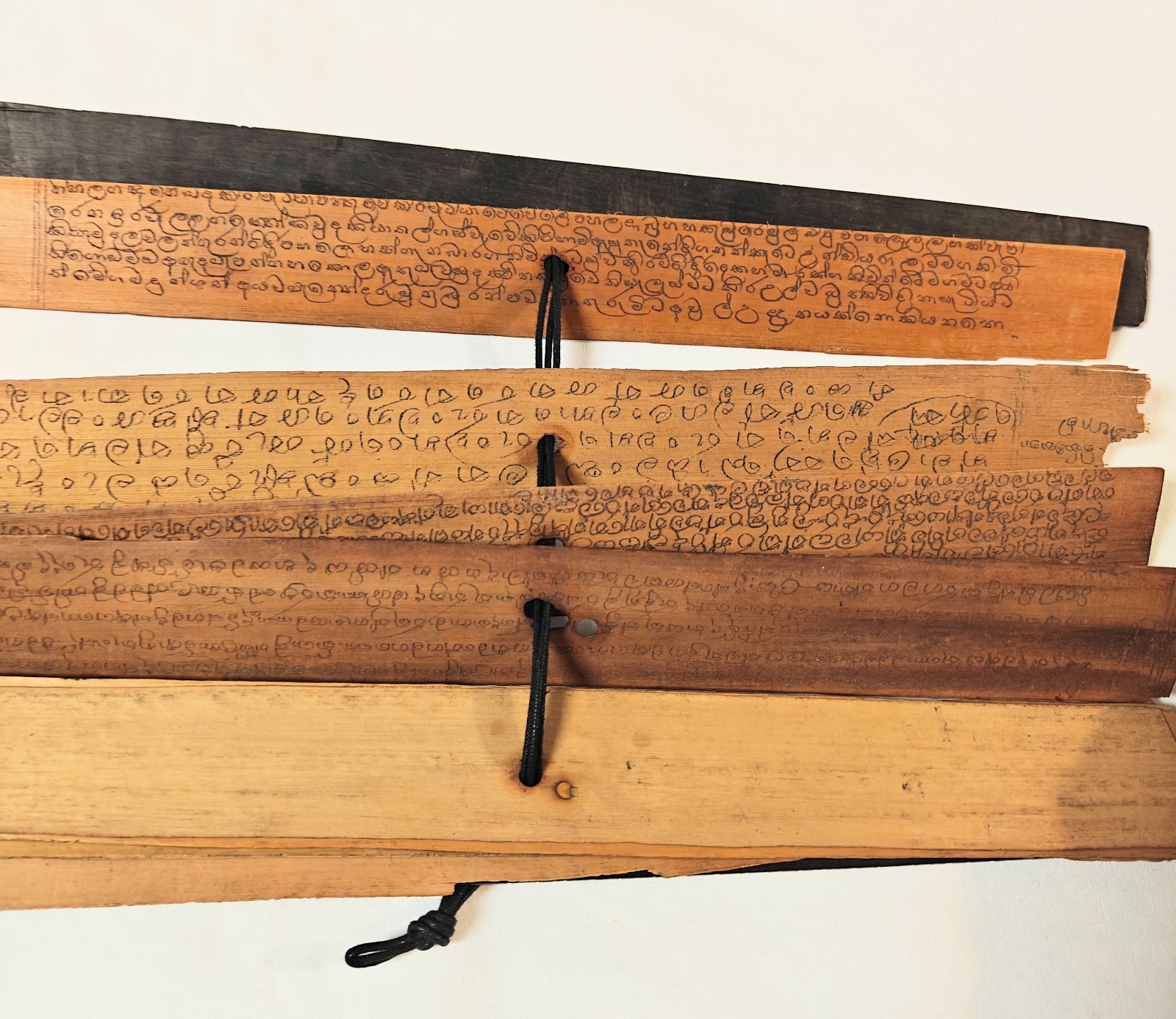 Sinhala Palm Leaf Manuscript Ola Leaf Buddhist Scripture Sri Lankan Pali Text