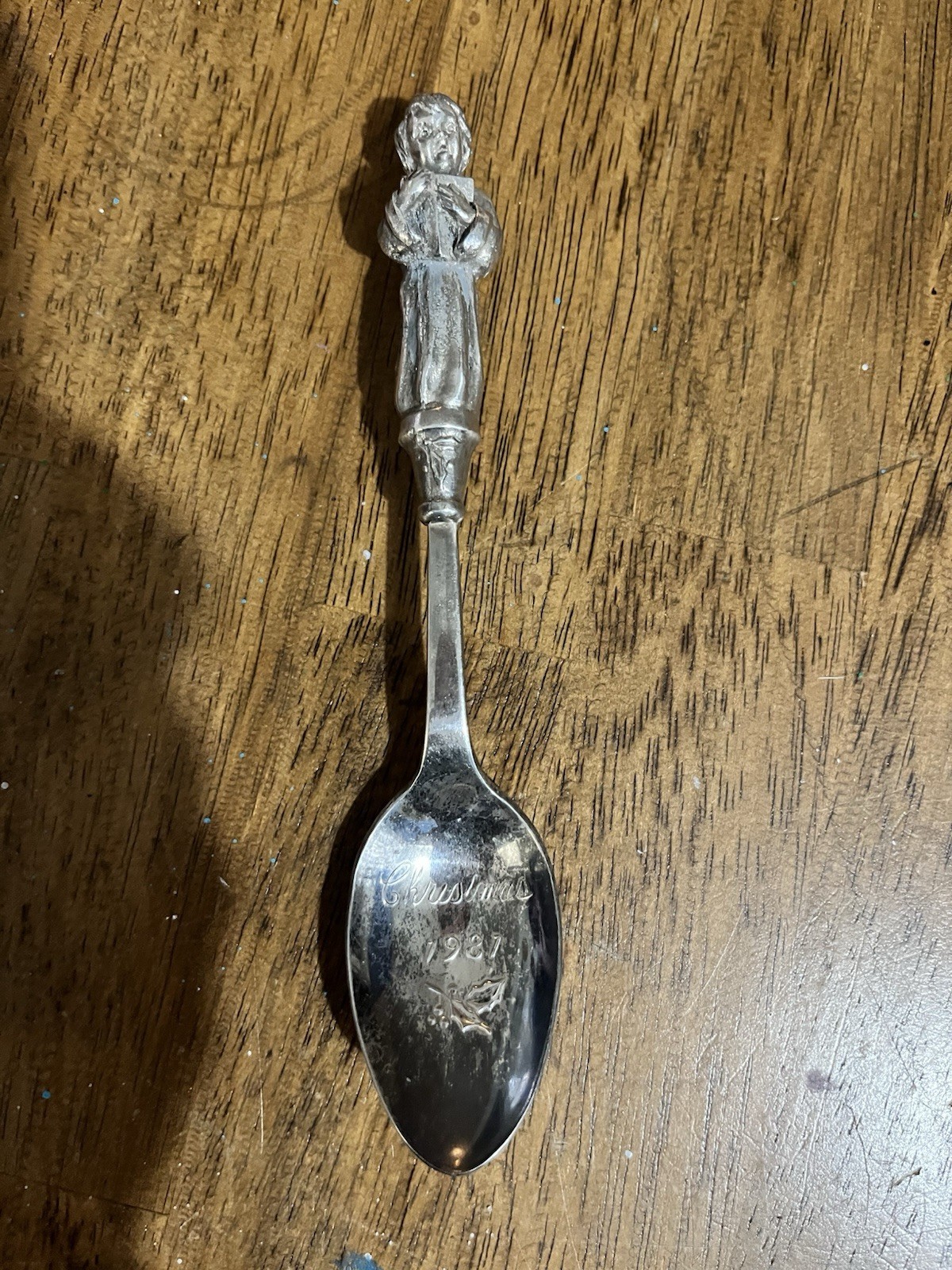 Reed & Barton Silverplate Children of Christmas 1981 Singing Angel Top Spoon