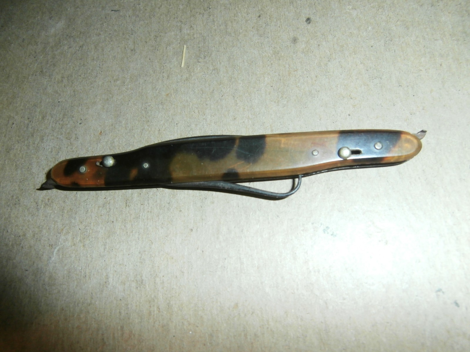 Antique Shepard & Dudley Tortoise Shell Scalpel Knife & Hook Medical Lancet ?