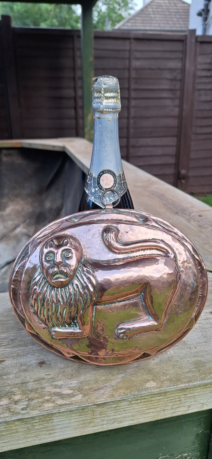( V.RARE ) 19c COPPER FOLK ART NAIVE LION MOULD. COLLECTOR’S PIECE INVESTMENT ?