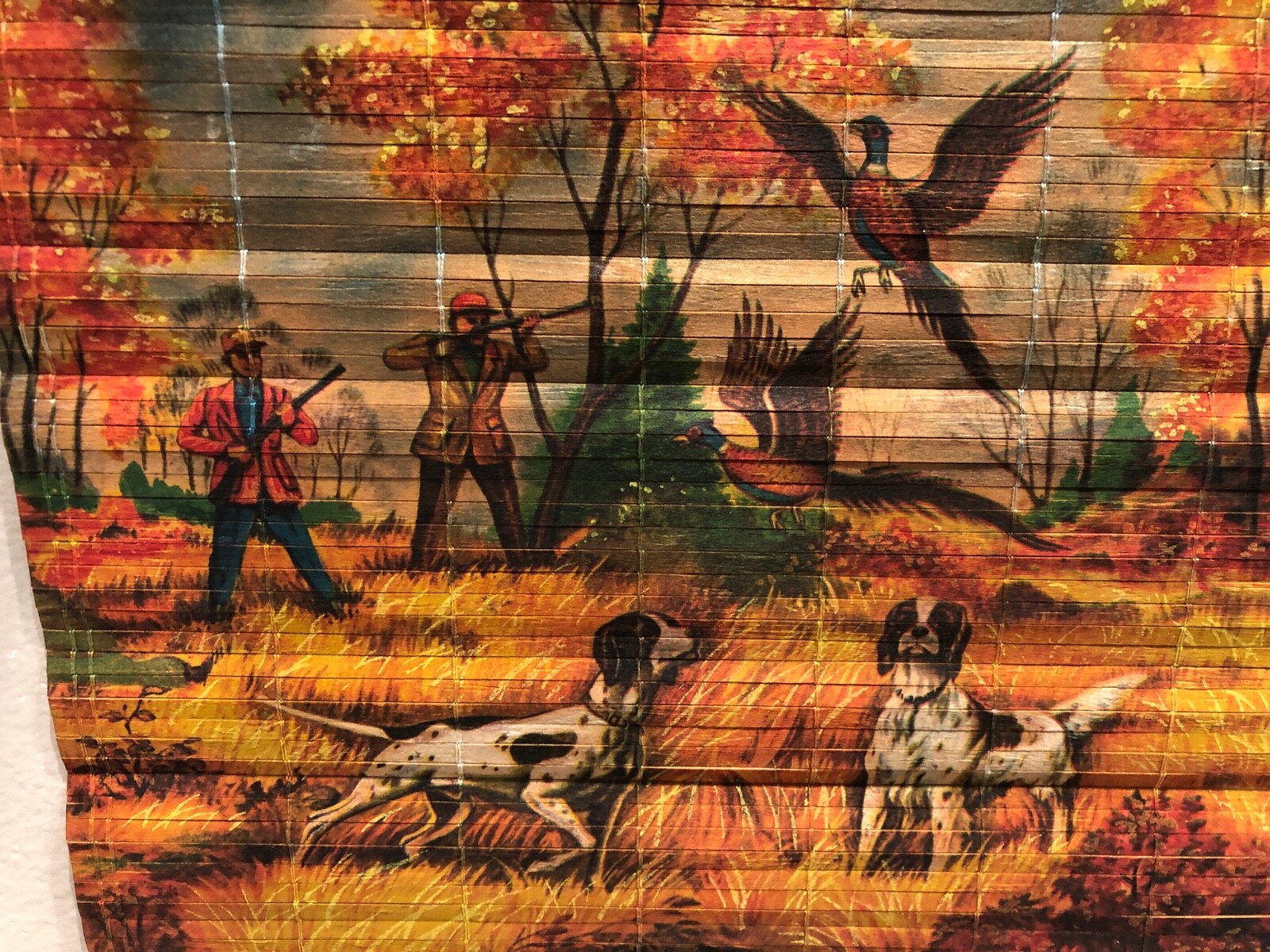 Vintage LEHMAN HARDWARE & APPLIANCE Kidron Oh HUNT SCENE Dogs Pheasant MAYTAG