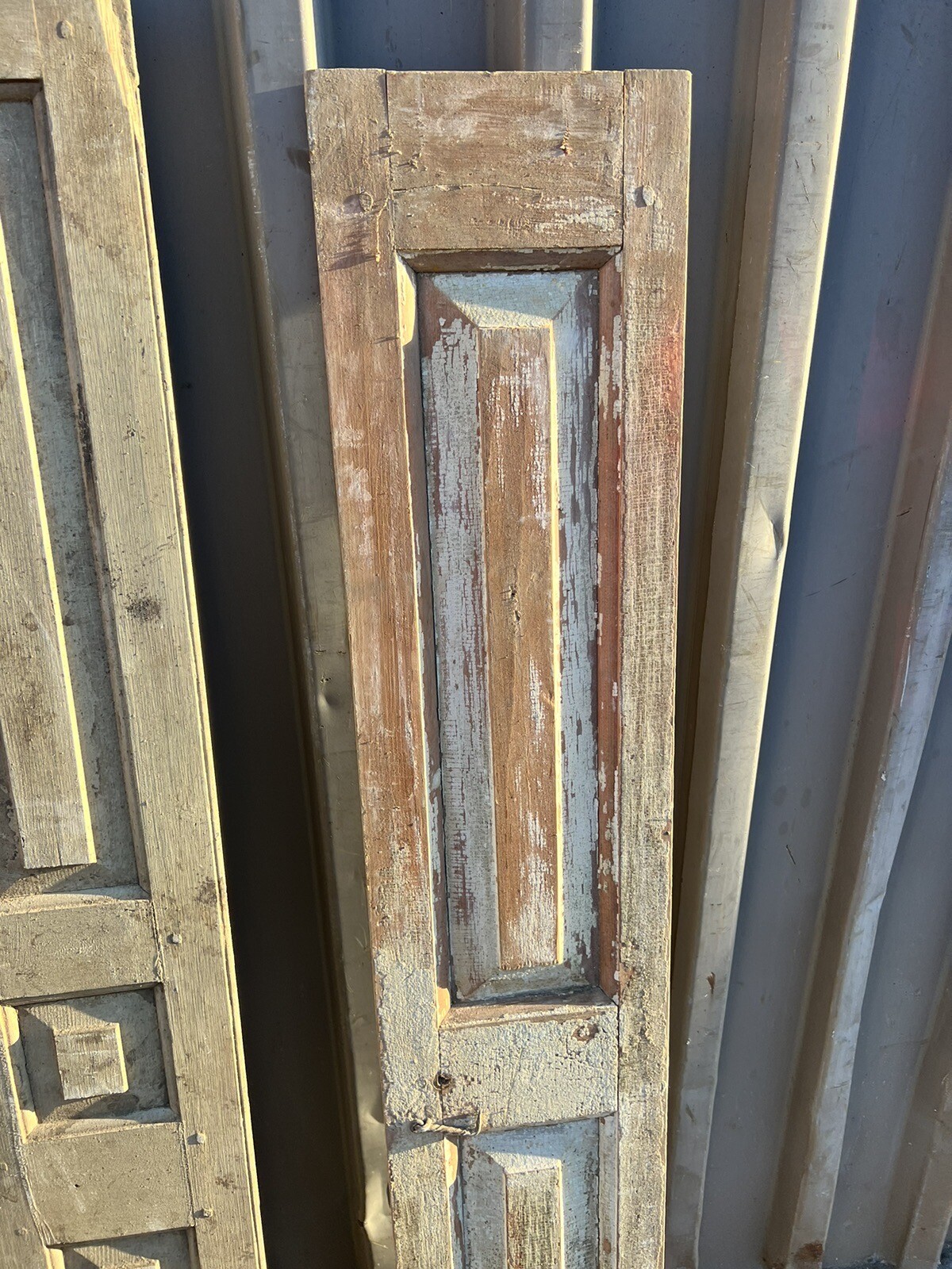 3 INTERIOR shutters raised panel – c1750 home CT River valley 50 & 52” high