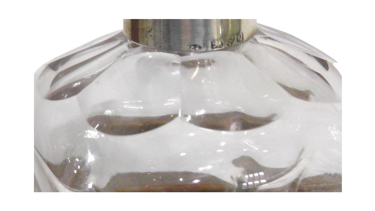 Silver Collared Waisted Four Column Glug Glug Decanter dates Chester 1899